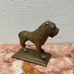 Vintage Cast Brass Lion Figure