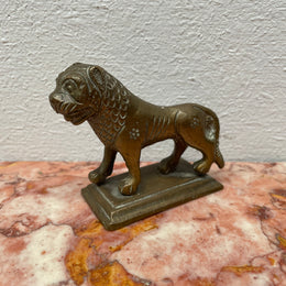 Vintage Cast Brass Lion Figure