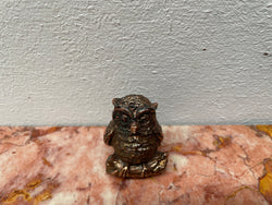 Vintage Heavy Cast Copper & Gilt Owl | Antique & Vintage | Moonee Ponds Antiques | Australia Wide Delivery