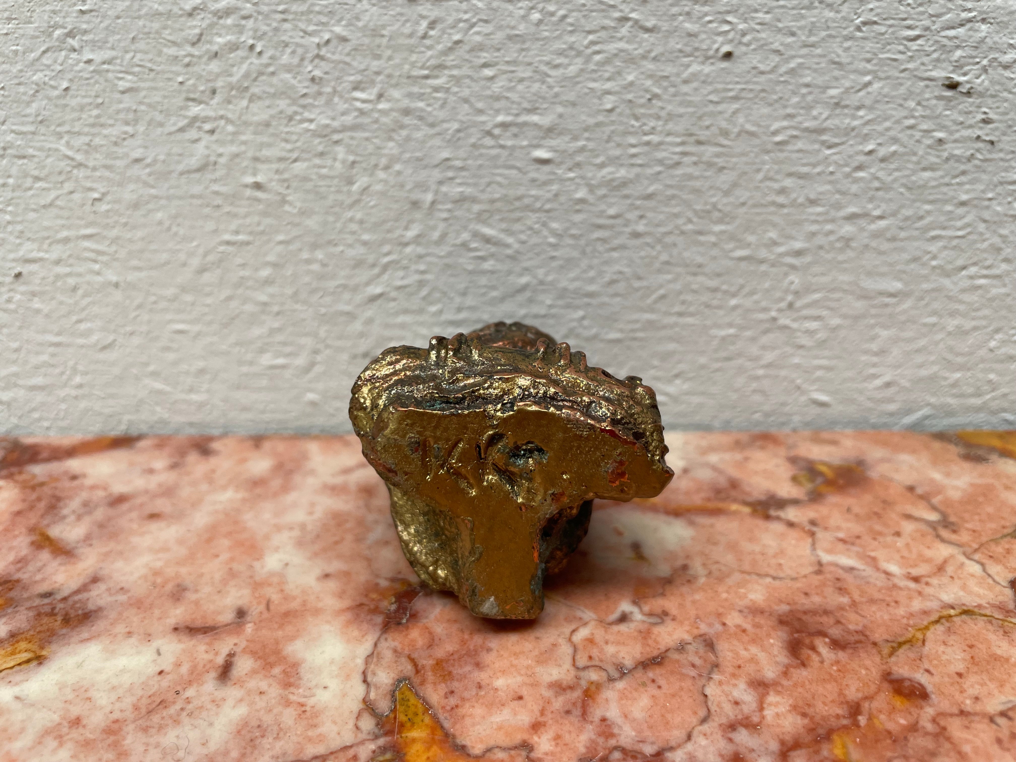 Vintage Heavy Cast Copper & Gilt Owl | Antique & Vintage | Moonee Ponds Antiques | Australia Wide Delivery
