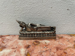 Vintage Silver Reclining Buddha Statue | Antique & Vintage | Moonee Ponds Antiques | Australia Wide Delivery