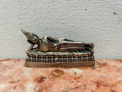 Vintage Silver Reclining Buddha Statue | Antique & Vintage | Moonee Ponds Antiques | Australia Wide Delivery