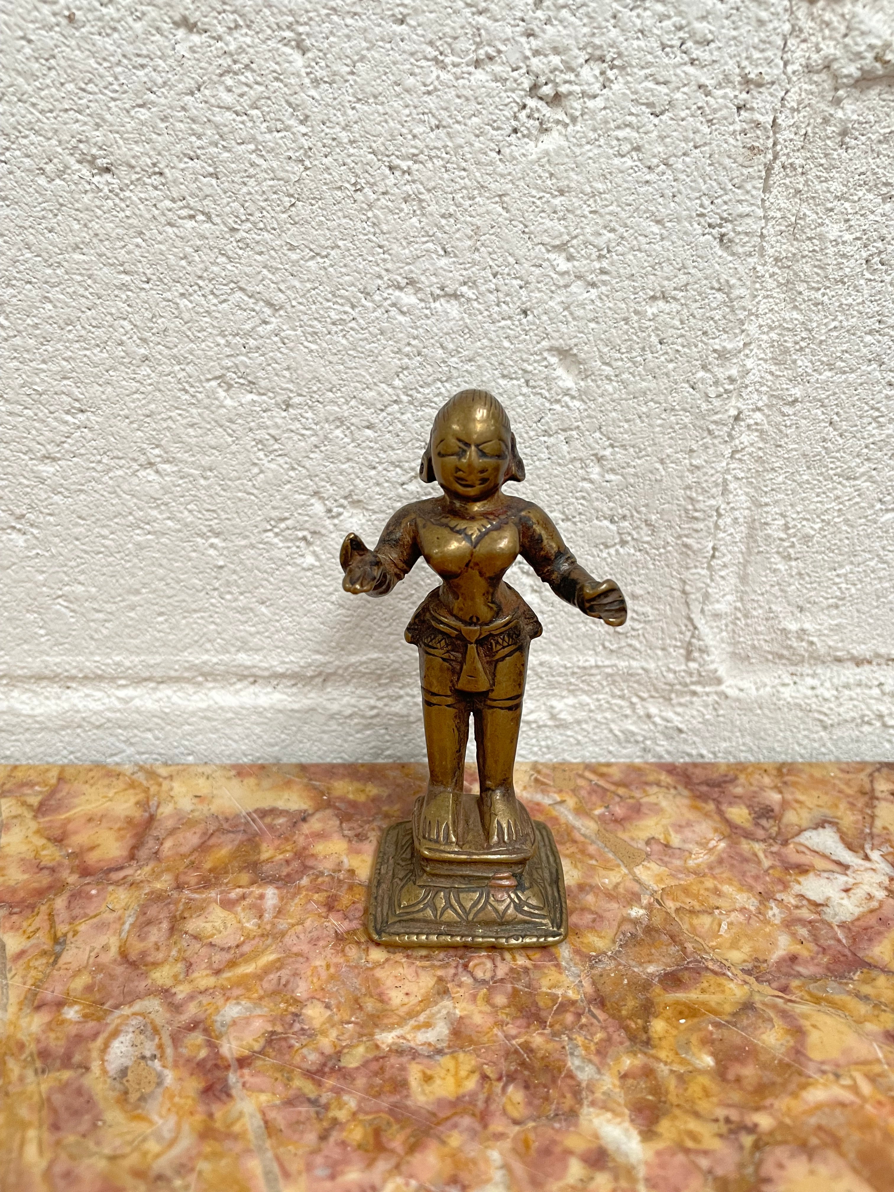 Antique Bronze Casting Figure of Radha