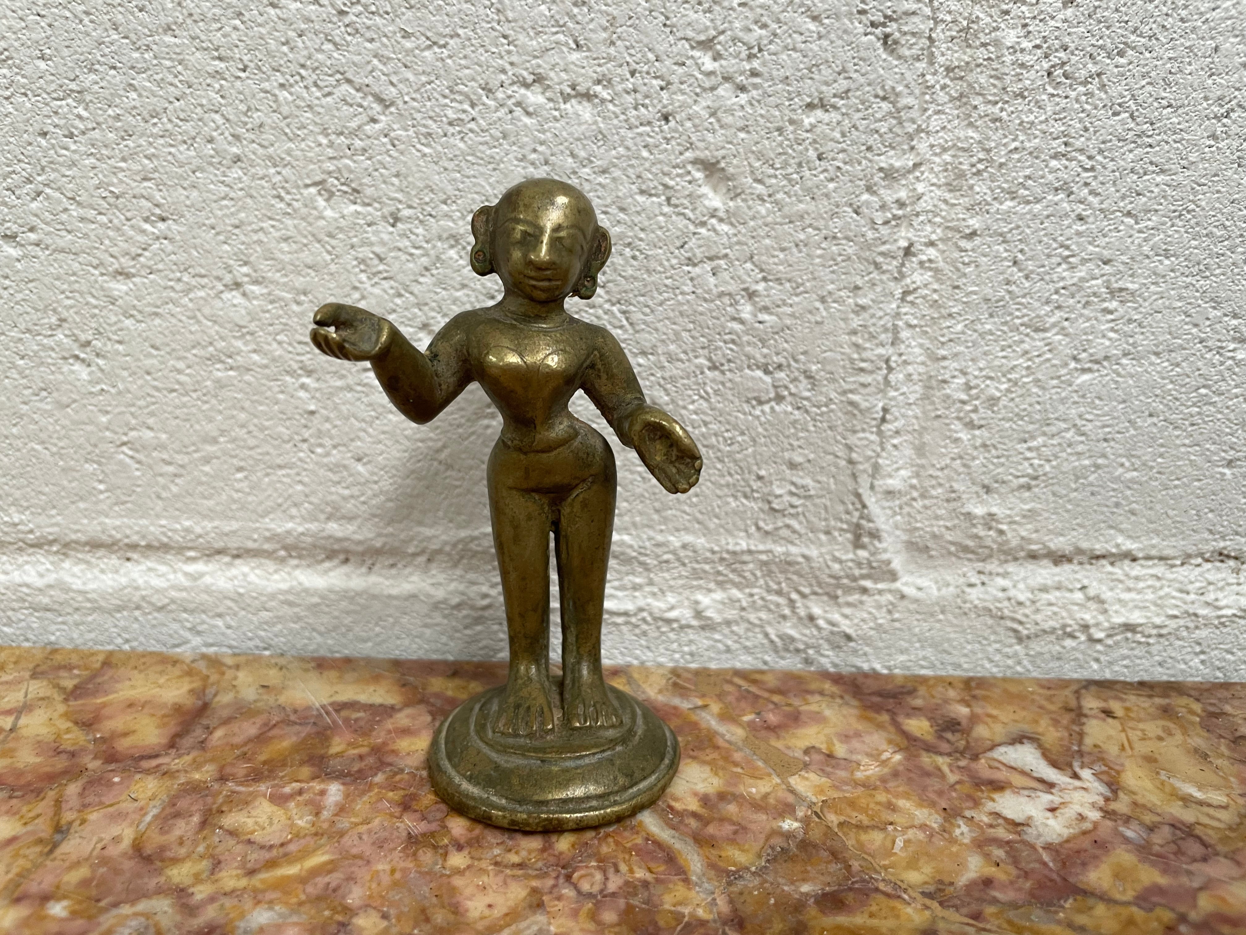 Antique Bronze Casting Figure of Radha