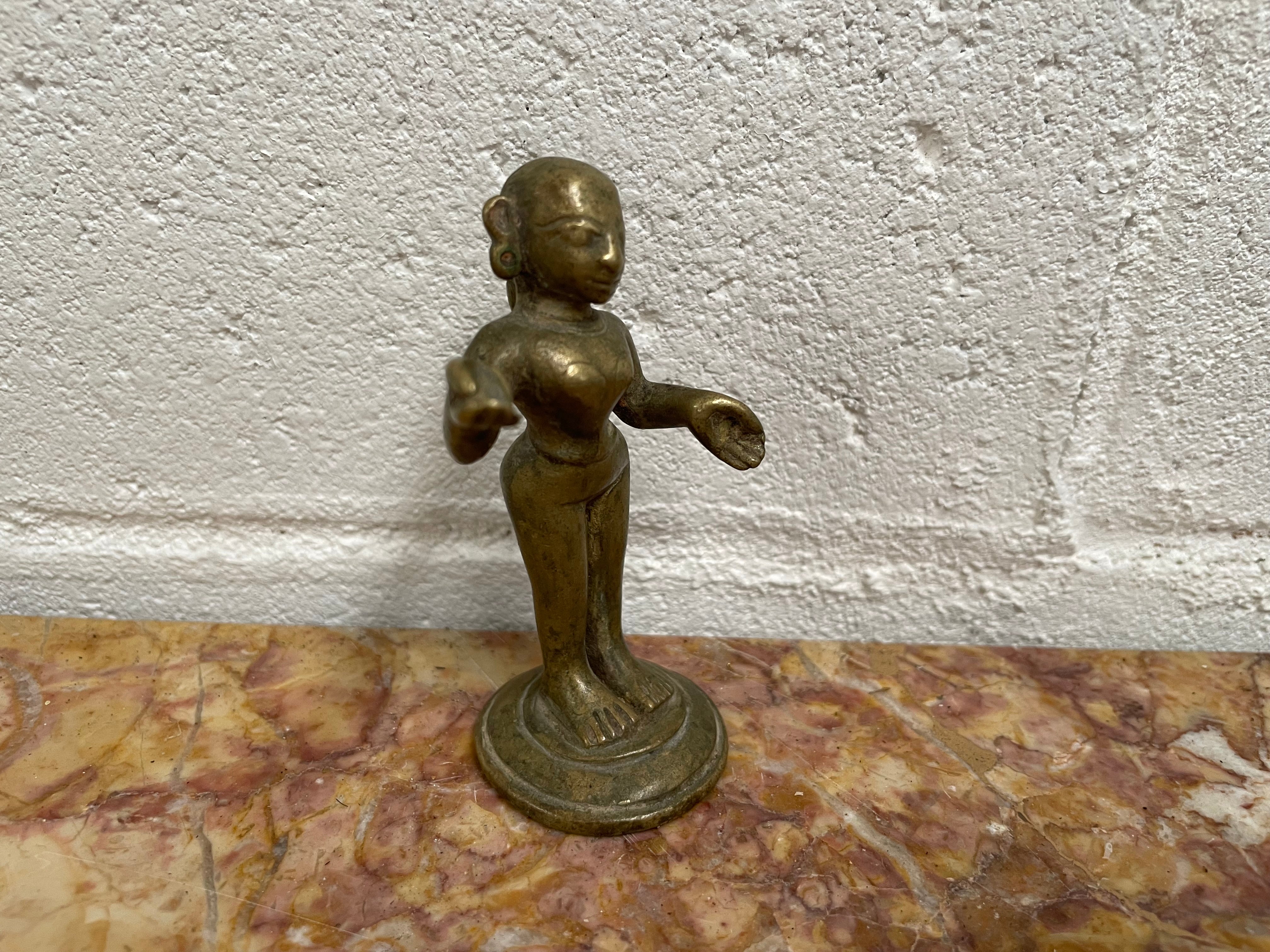 Antique Bronze Casting Figure of Radha