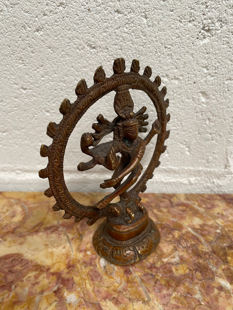 Vintage Dancing Shiva statue made of bronze. Sourced locally and in good original condition.