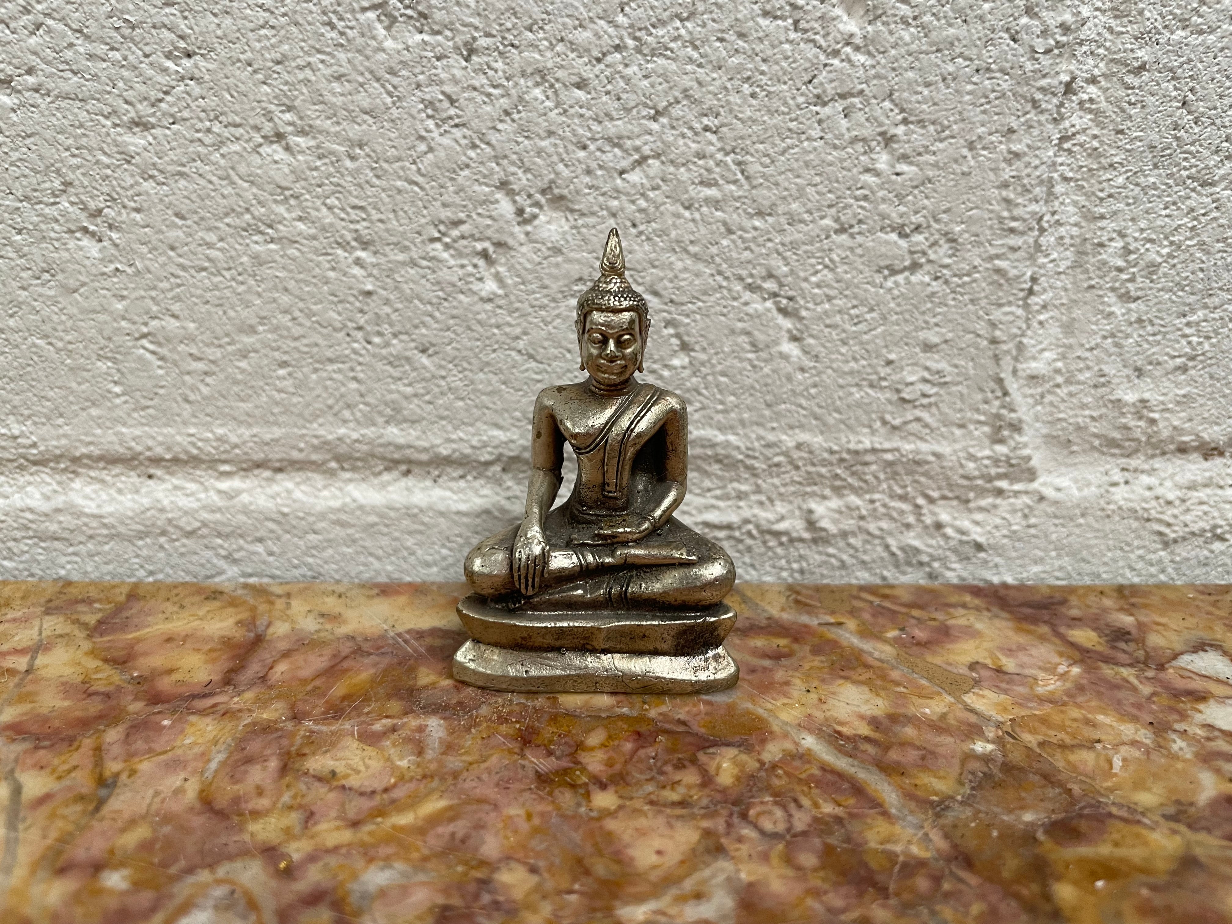 Vintage Silver Buddha Statue | Antique & Vintage | Moonee Ponds Antiques | Australia Wide Delivery