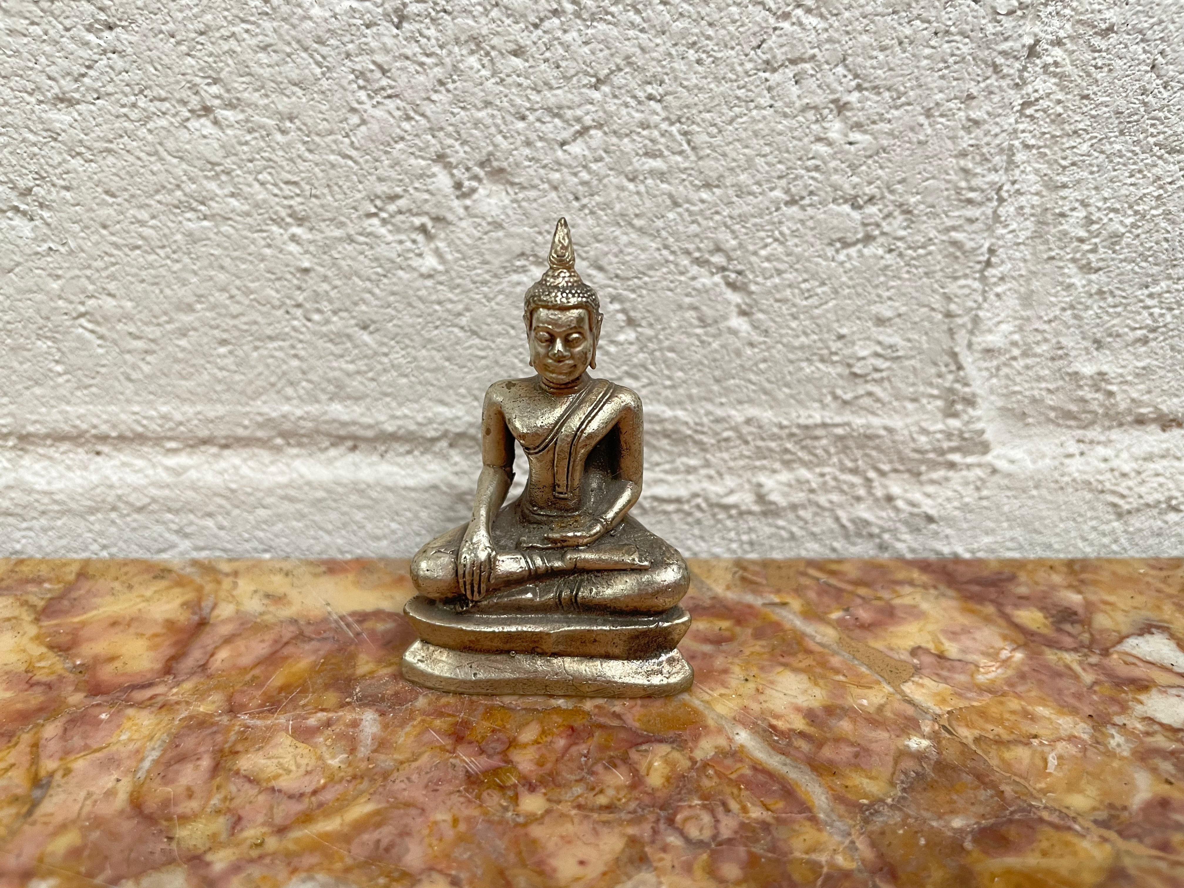 Vintage Silver Buddha Statue | Antique & Vintage | Moonee Ponds Antiques | Australia Wide Delivery