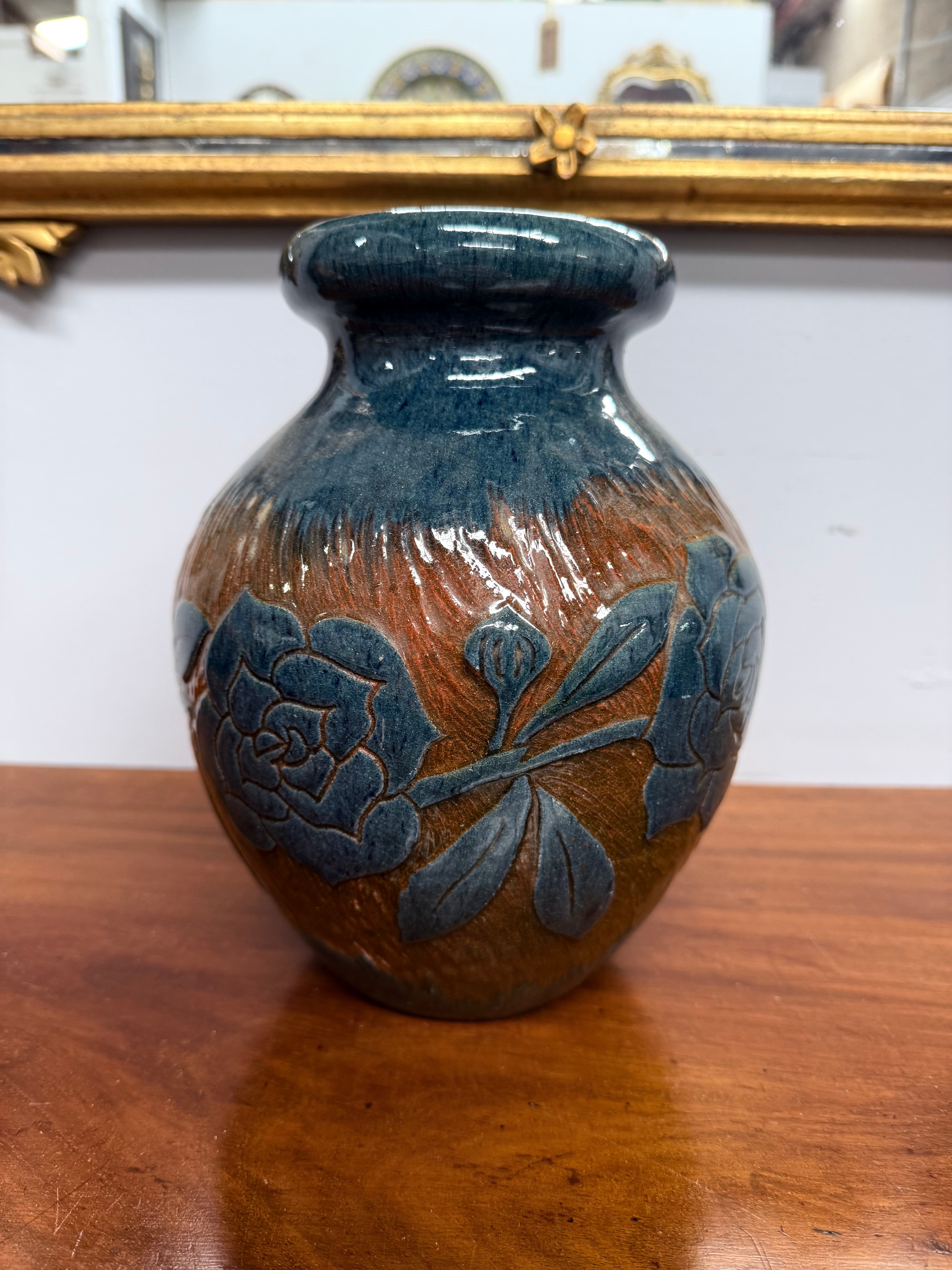 Stunning French Antique Pottery Vase