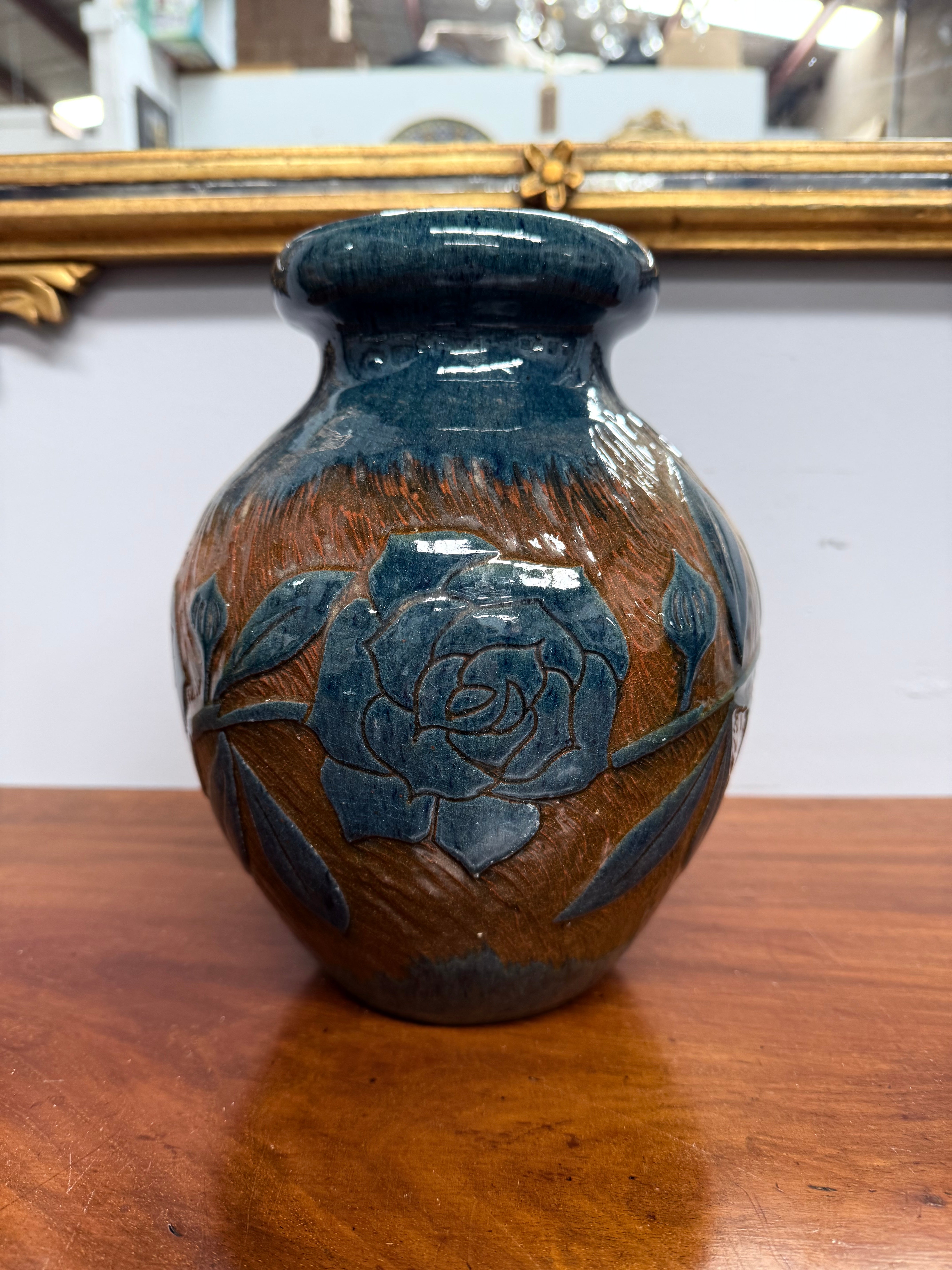 Stunning French Antique Pottery Vase | Antique & Vintage | Moonee Ponds Antiques | Australia Wide