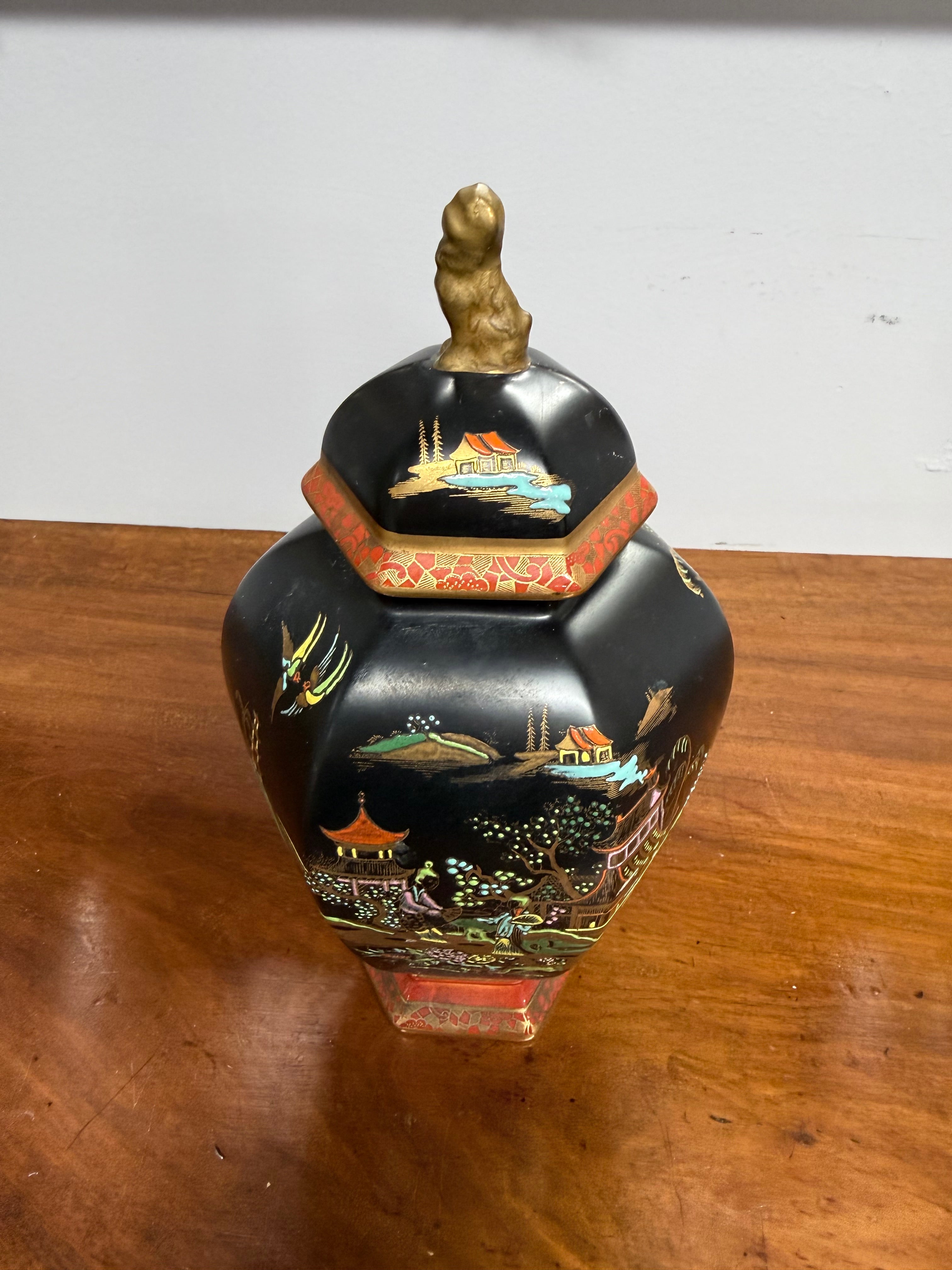 Vintage Carlton Ware Japanese Temple Jar & Lid | Antique & Vintage | Moonee Ponds Antiques | Australia Wide