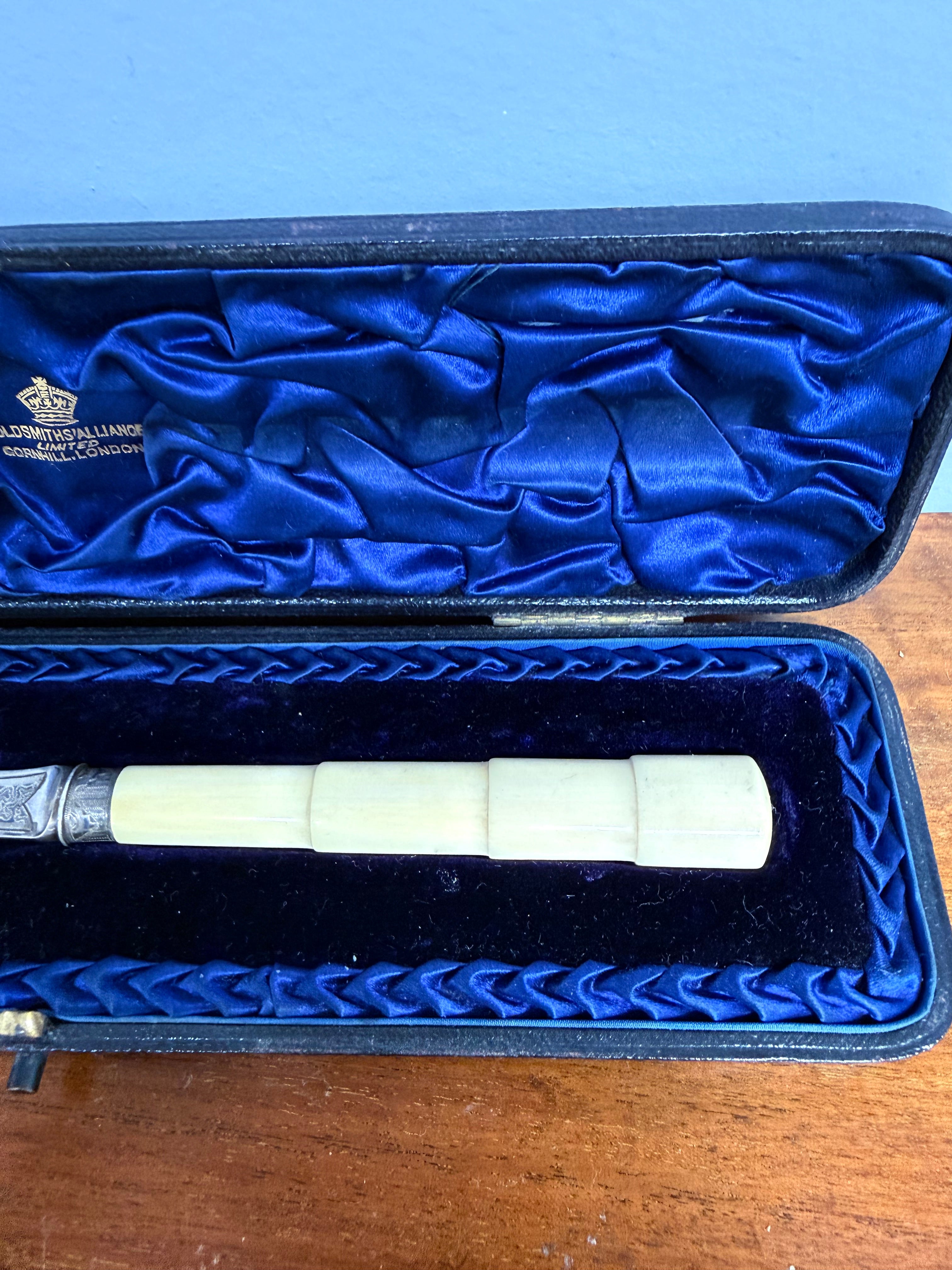Victorian Sterling Silver & Ivory Handle Fish Server | Antique & Vintage | Moonee Ponds Antiques | Australia Wide