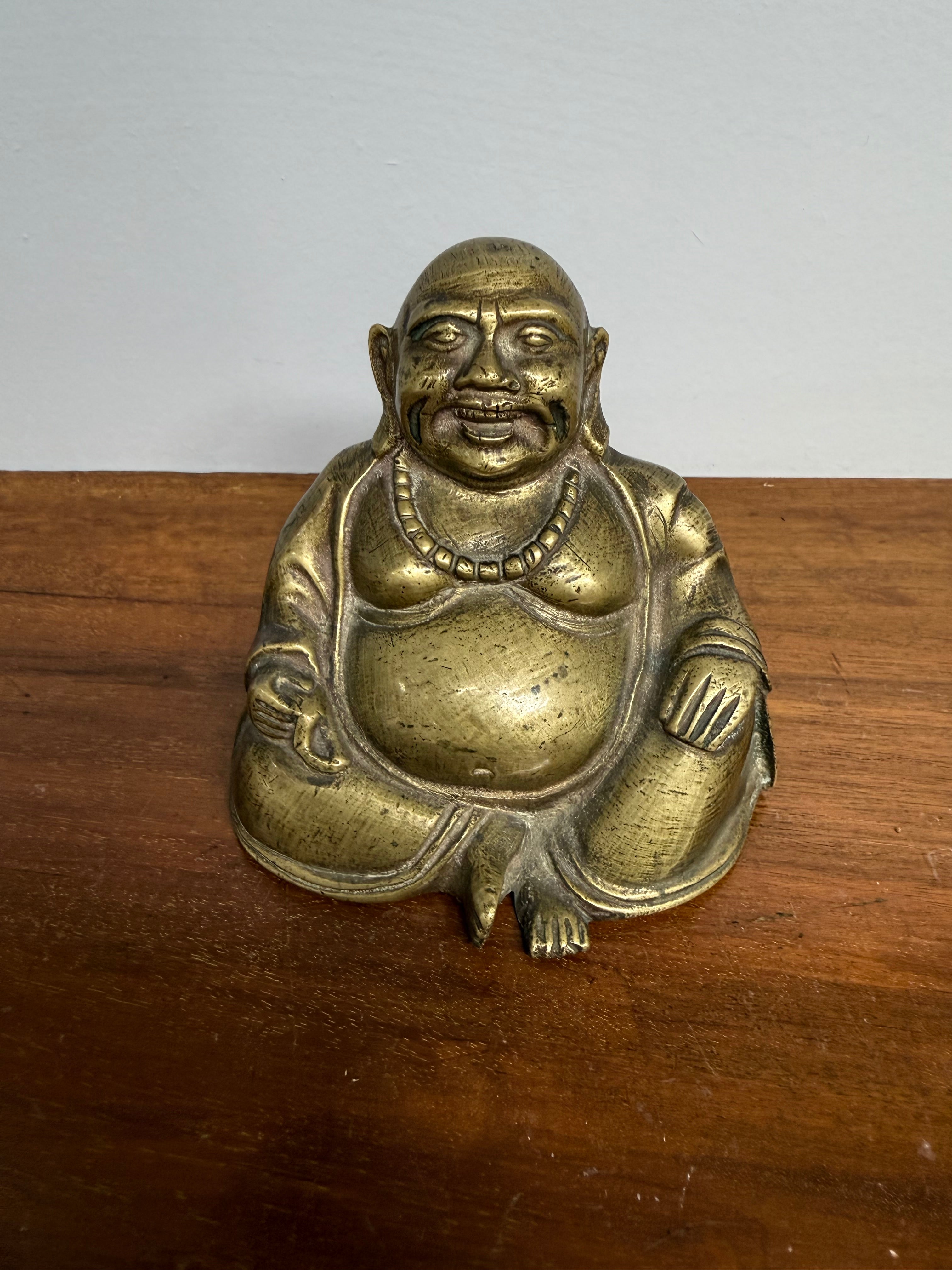 Vintage Bronze Laughing Buddha Statue | Antique & Vintage | Moonee Ponds Antiques | Australia Wide