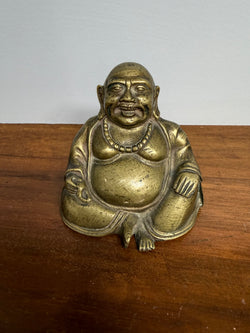 Vintage Bronze Laughing Buddha Statue | Antique & Vintage | Moonee Ponds Antiques | Australia Wide Delivery
