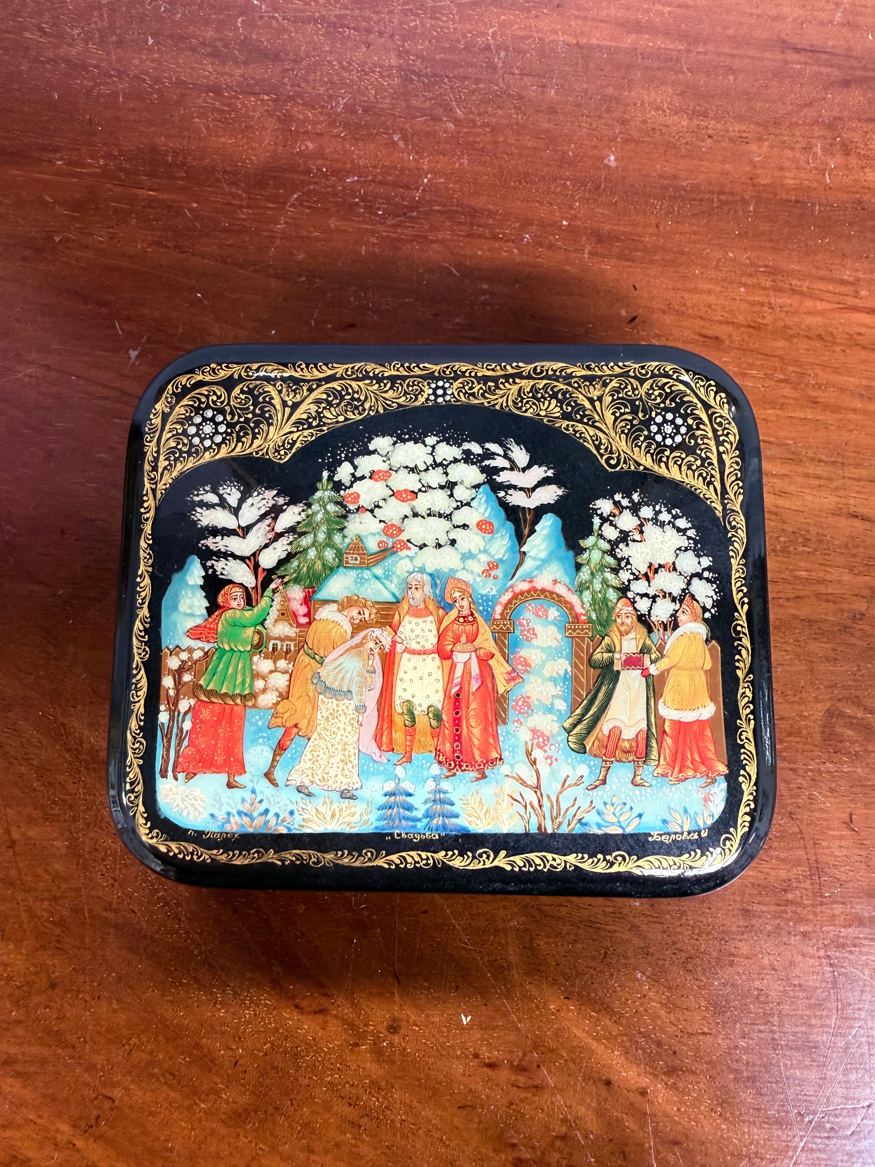 Superbly Painted Russian Fairy-tale Lacquer Box | Antique & Vintage | Moonee Ponds Antiques | Australia Wide Delivery