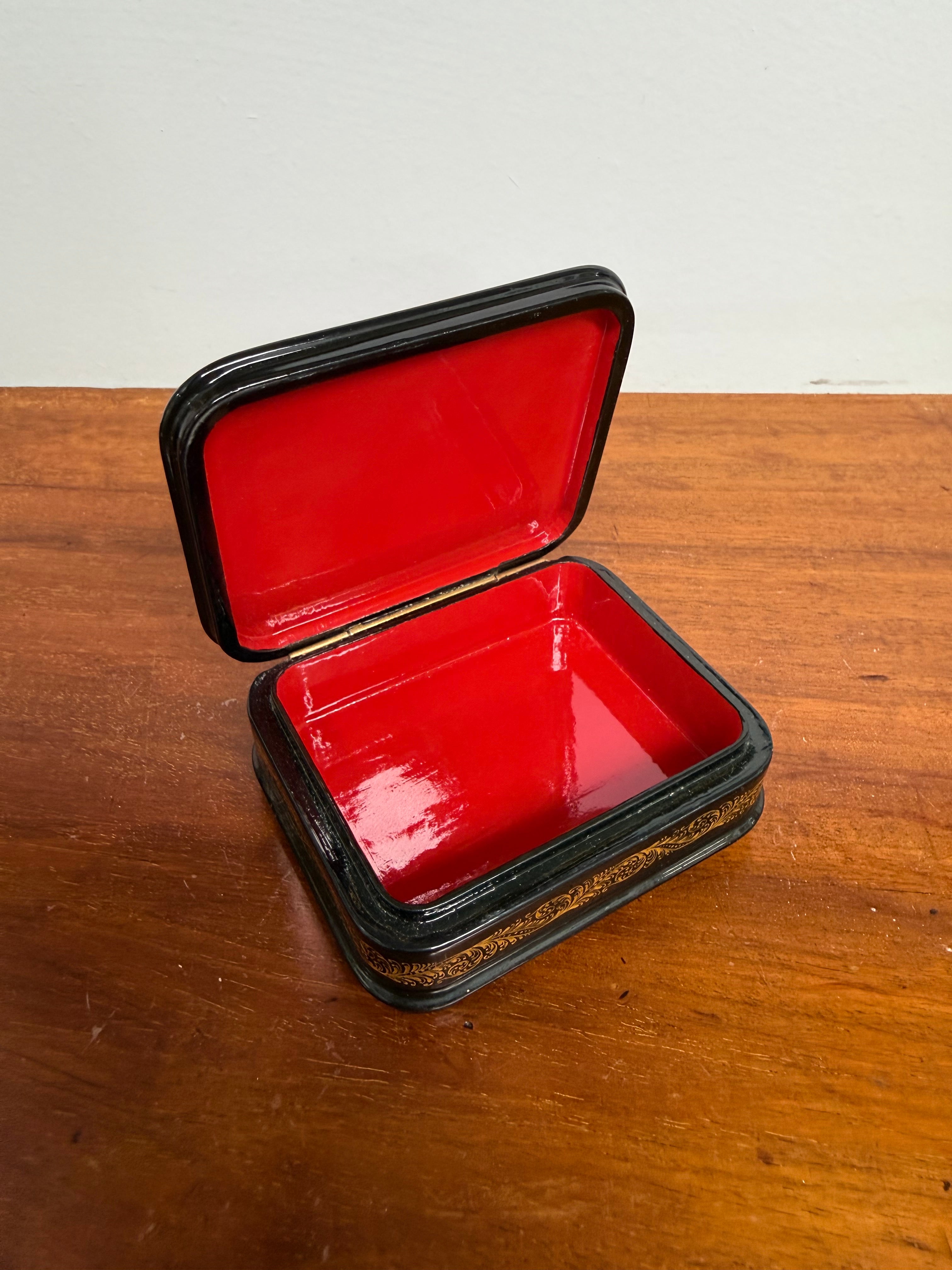 Superbly Painted Russian Fairy-tale Lacquer Box | Antique & Vintage | Moonee Ponds Antiques | Australia Wide Delivery