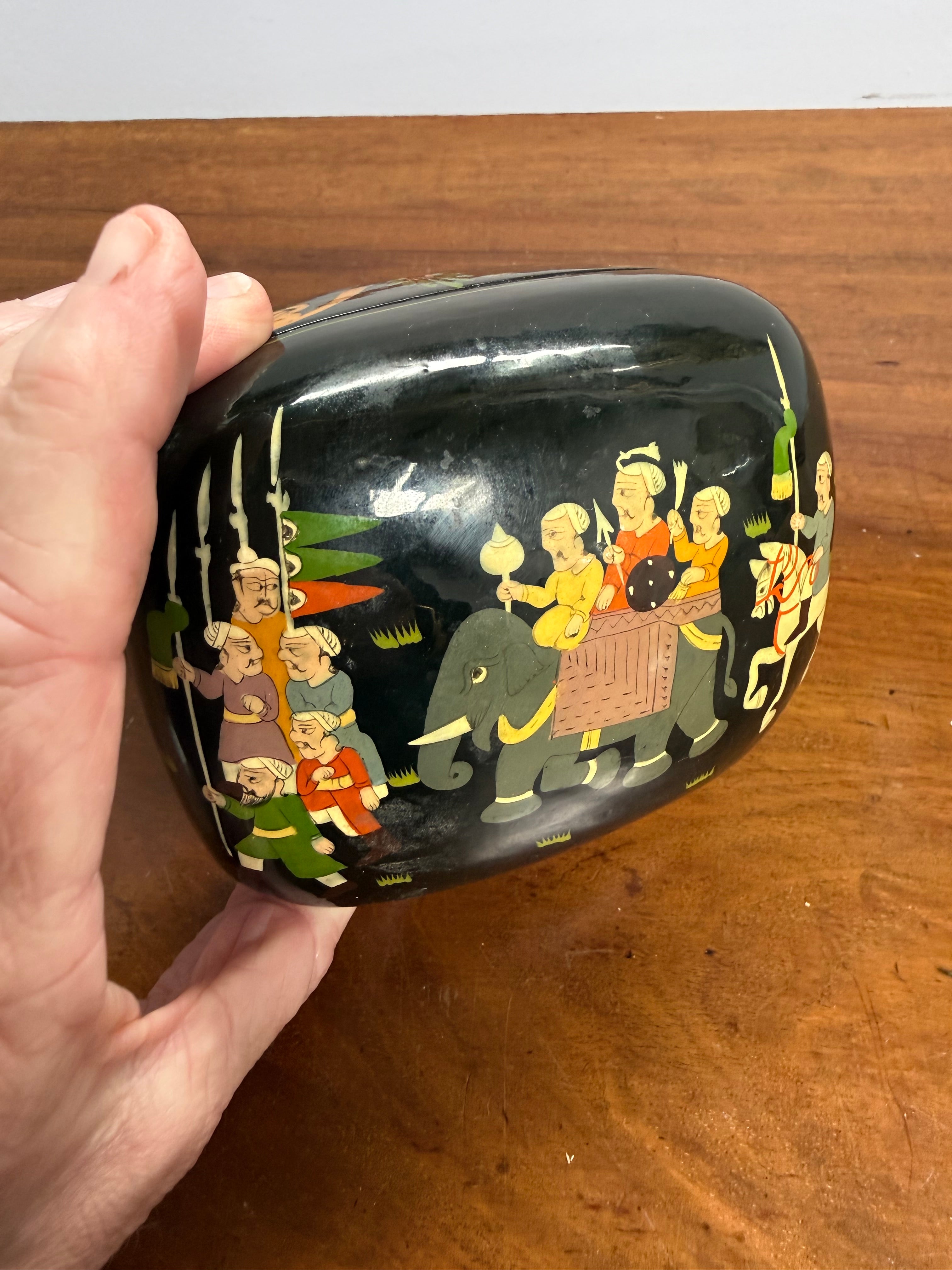 Vintage Hand Painted Russian Lacquer Trinket Box | Antique & Vintage | Moonee Ponds Antiques | Australia Wide Delivery