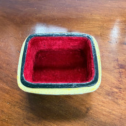 Vintage Hand Painted Persian Moghul Papier Mache Trinket Box