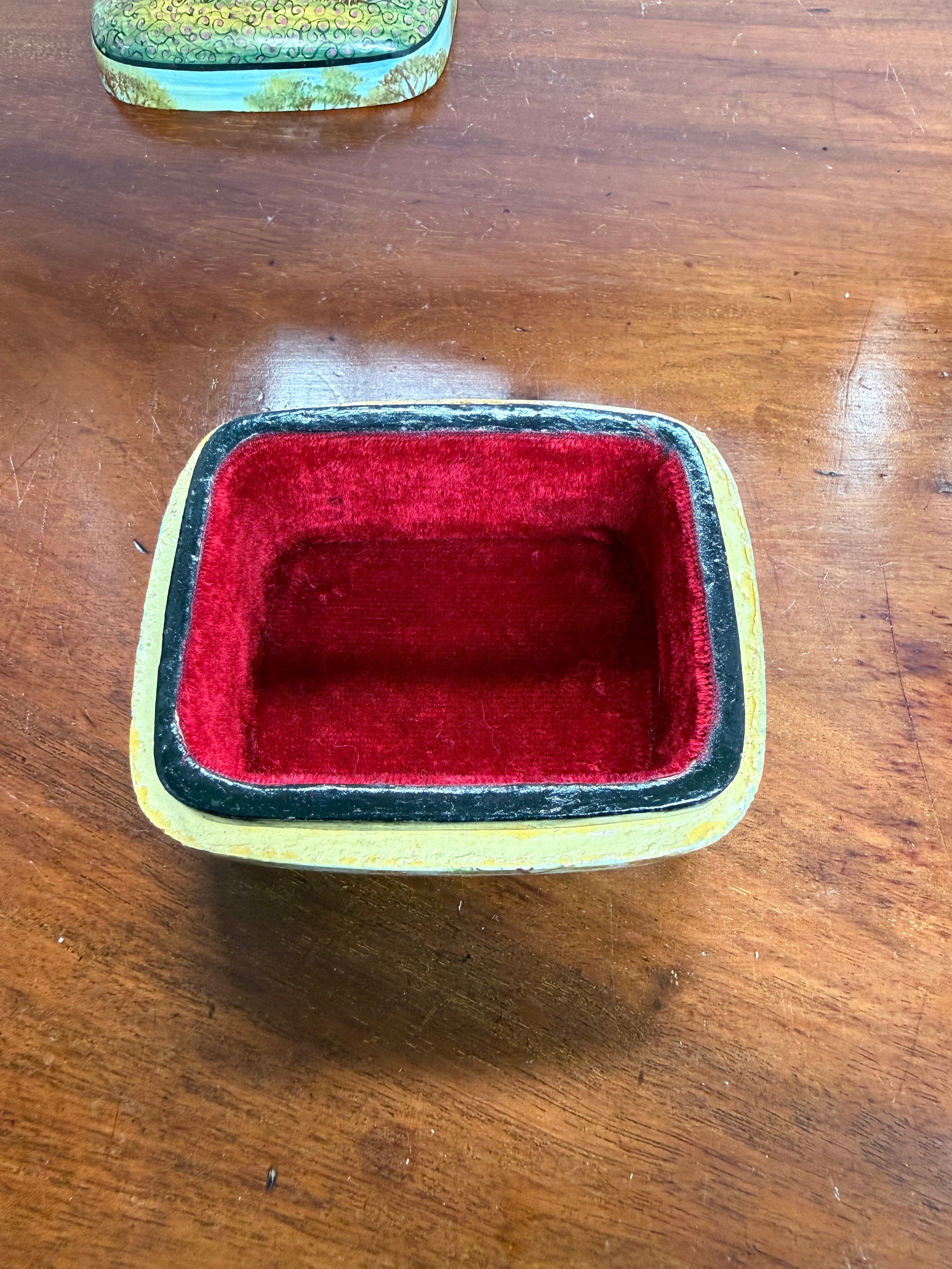 Vintage Hand Painted Persian Moghul Papier Mache Trinket Box | Antique & Vintage | Moonee Ponds Antiques | Australia Wide Delivery
