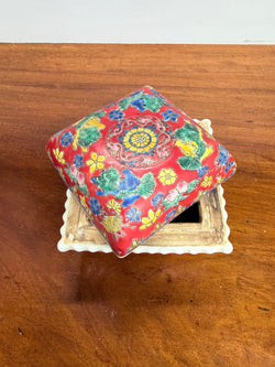 Vintage Chinese Familie Rose Paste Box 4 Quarter Mark To Base | Antique & Vintage | Moonee Ponds Antiques | Australia Wide Delivery