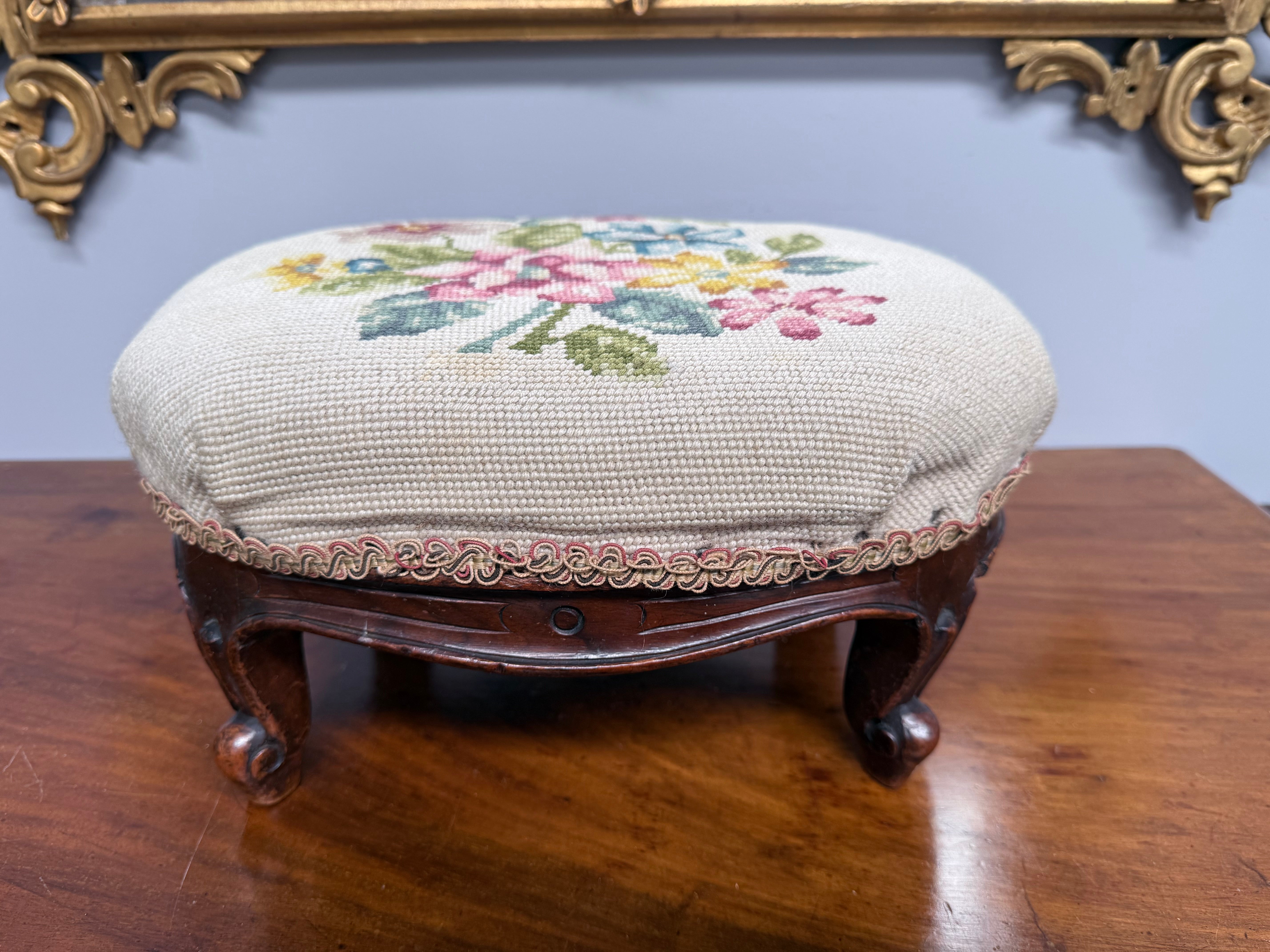Antique tapestry foot stool | Antique & Vintage | Moonee Ponds Antiques | Australia Wide