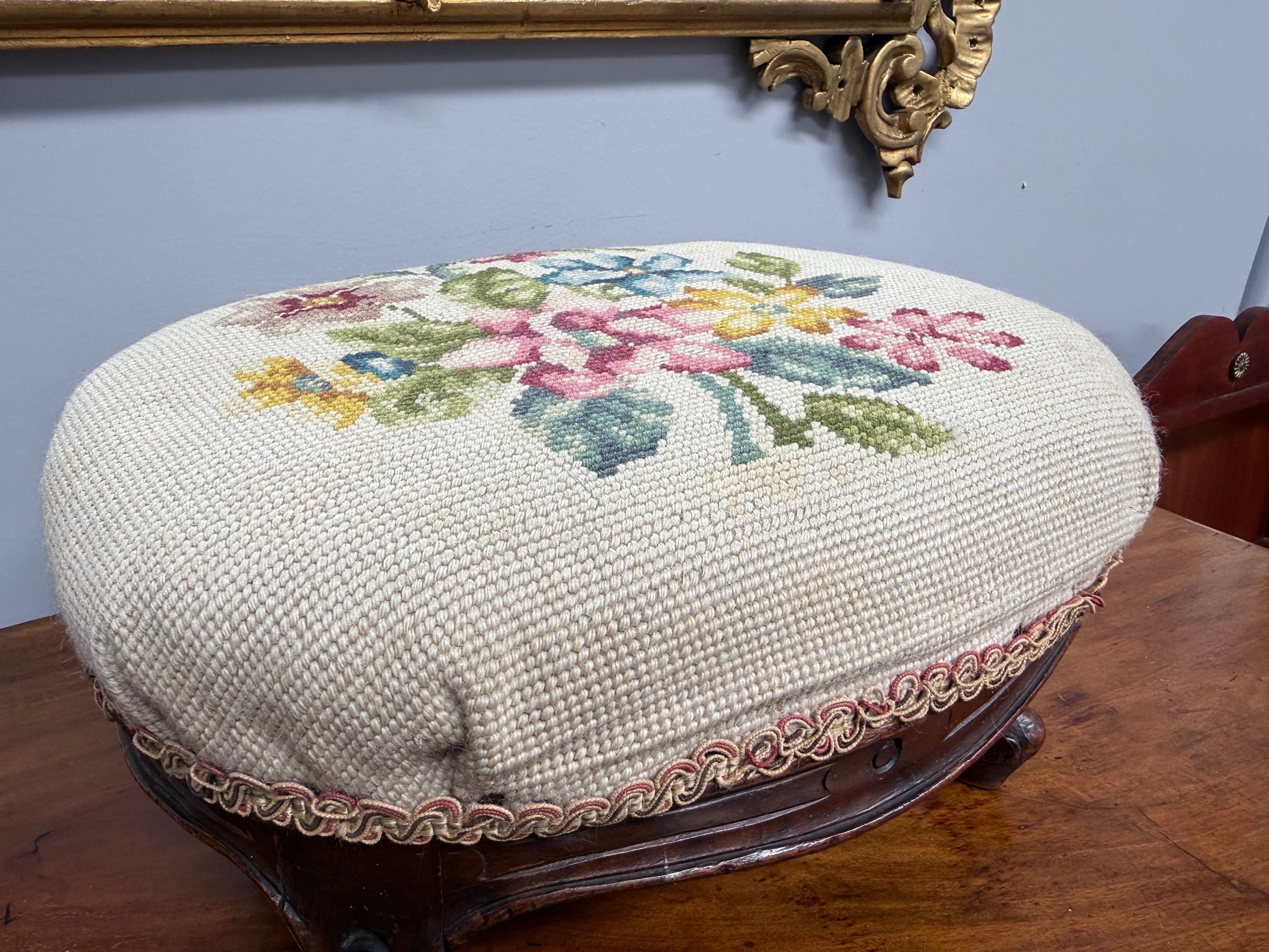 Antique tapestry foot stool | Antique & Vintage | Moonee Ponds Antiques | Australia Wide
