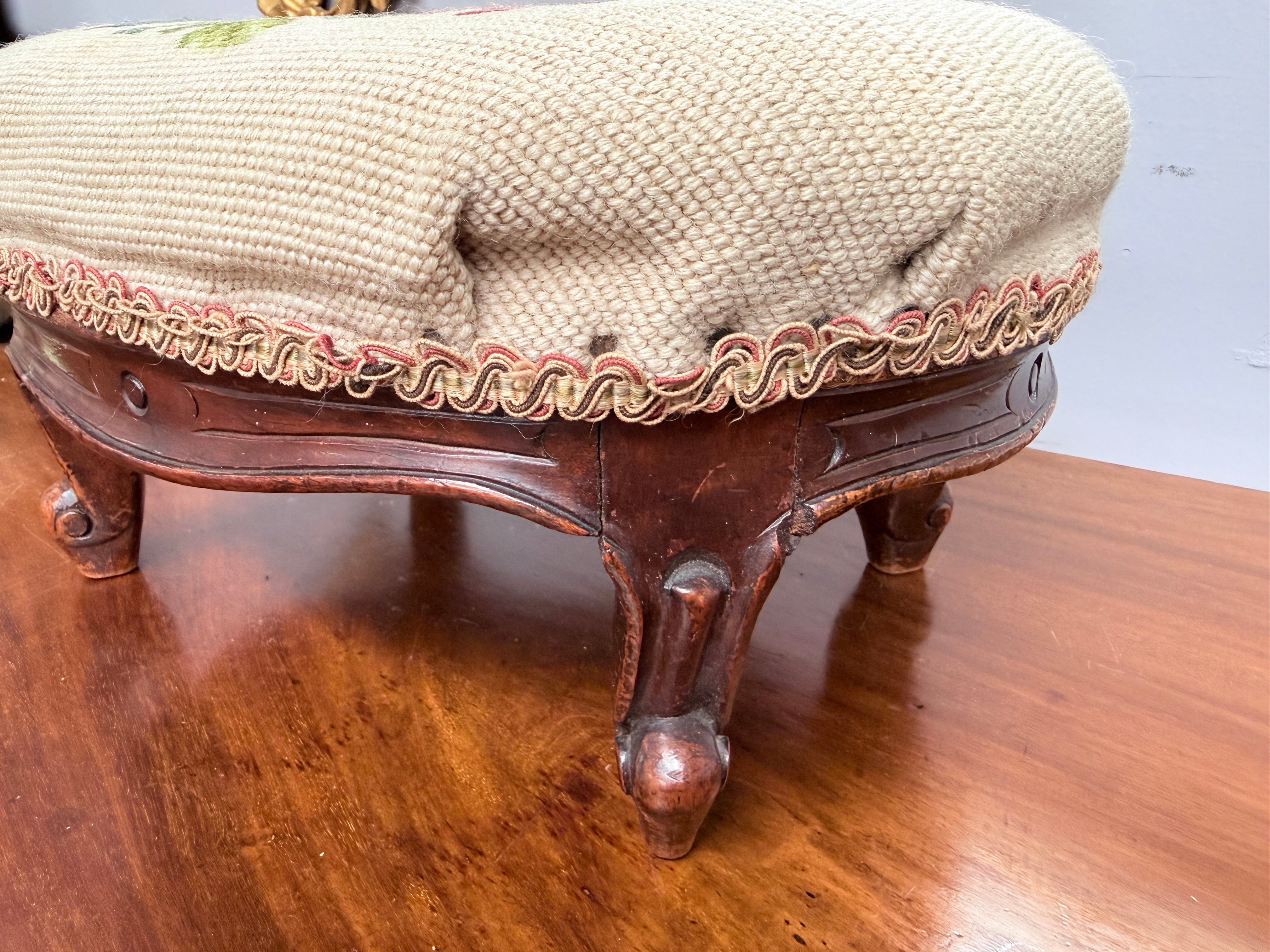Antique tapestry foot stool | Antique & Vintage | Moonee Ponds Antiques | Australia Wide