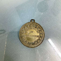 Antique Brass Communion Medal