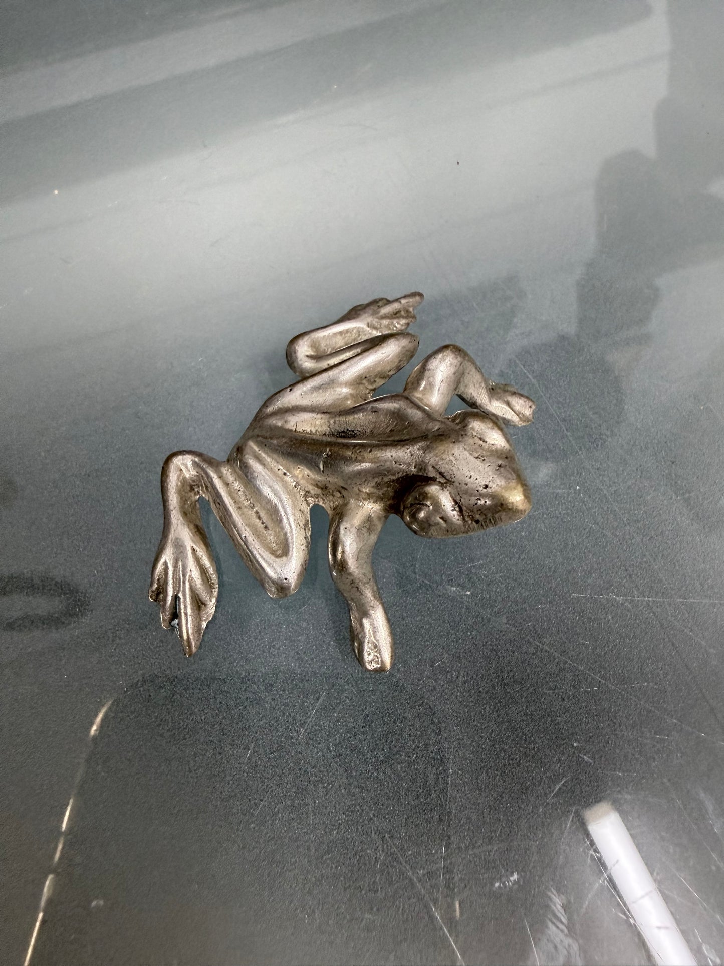 Vintage Silver Plated Frog