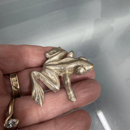 Vintage Silver Plated Frog
