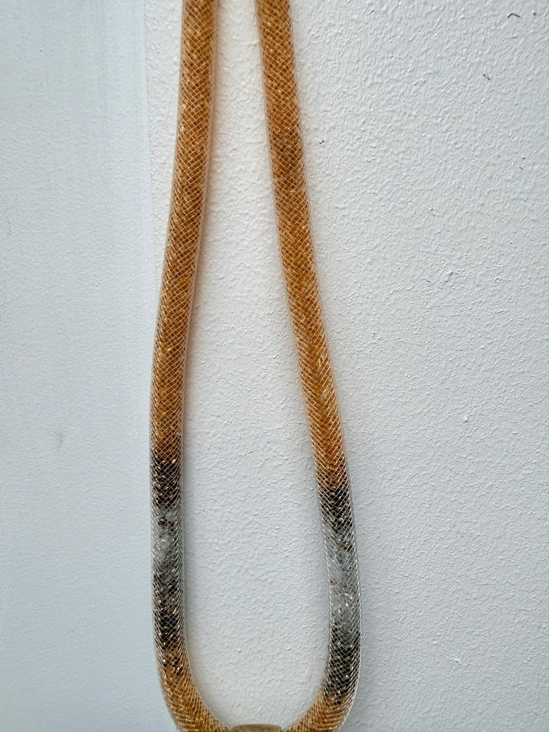 Murano Manuela Zanvettori Pendant Glass & Mesh Necklace