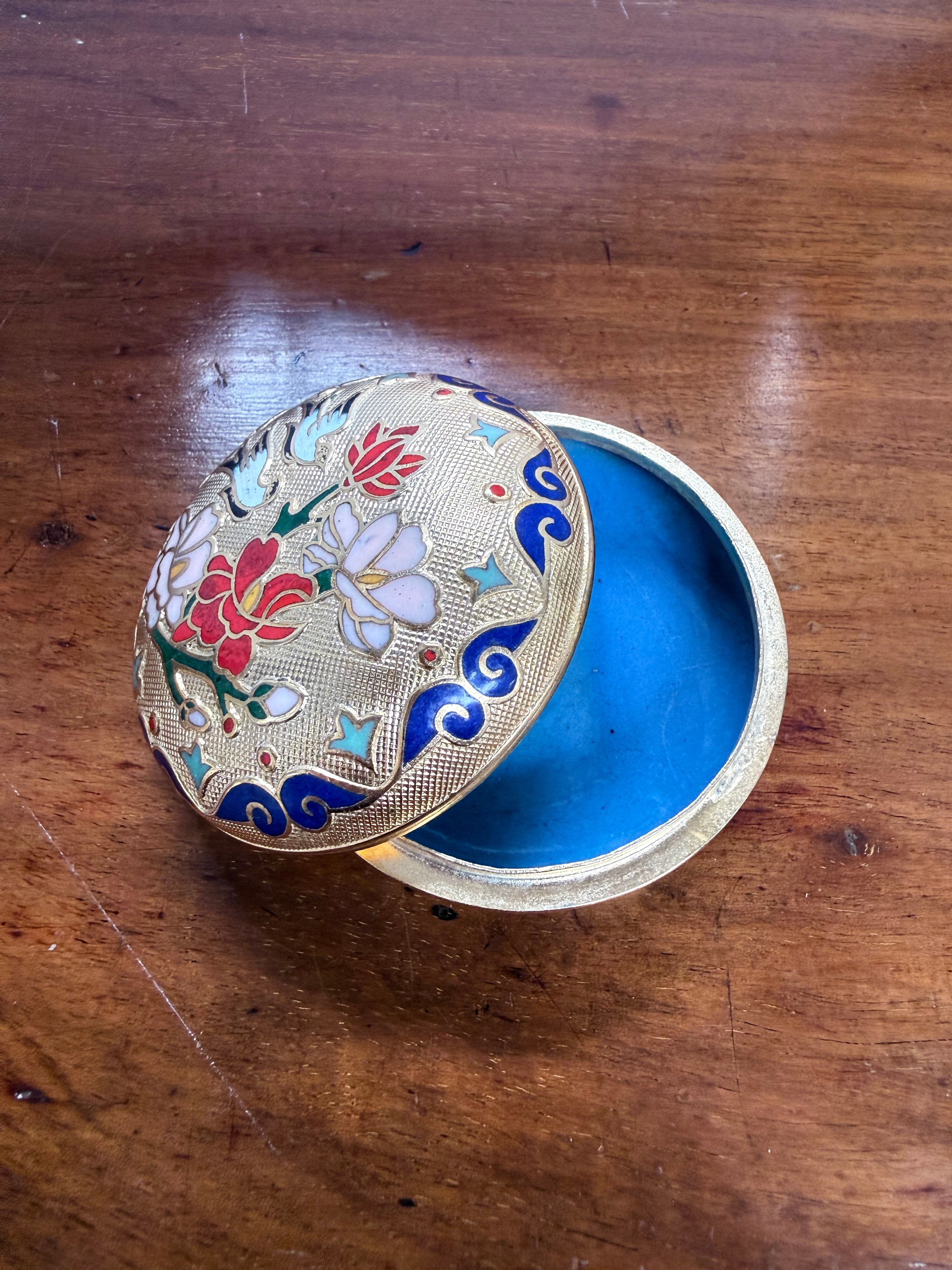 Boxed Cloisonne Covered Trinket Box | Antique & Vintage | Moonee Ponds Antiques | Australia Wide