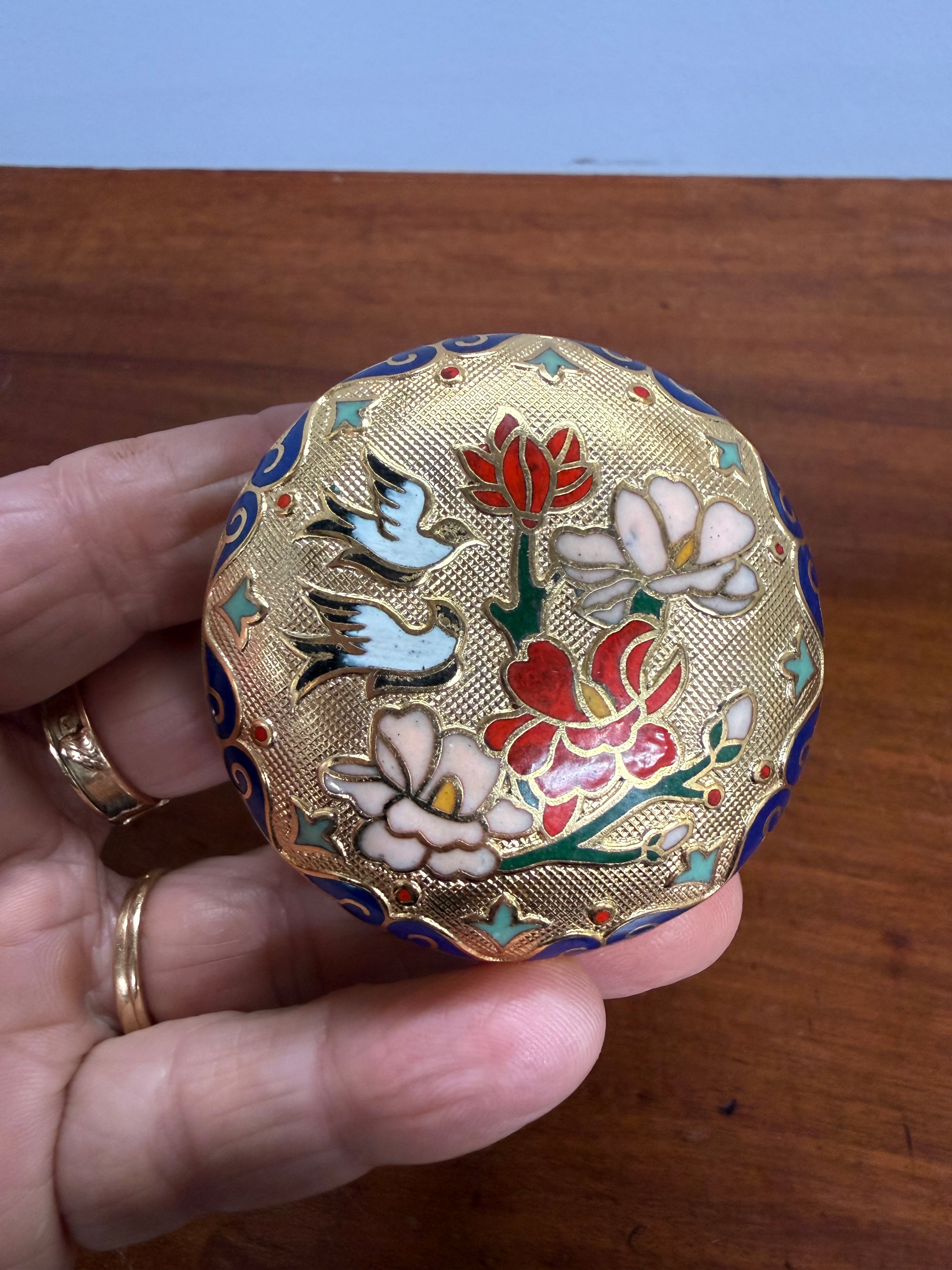 Boxed Cloisonne Covered Trinket Box | Antique & Vintage | Moonee Ponds Antiques | Australia Wide