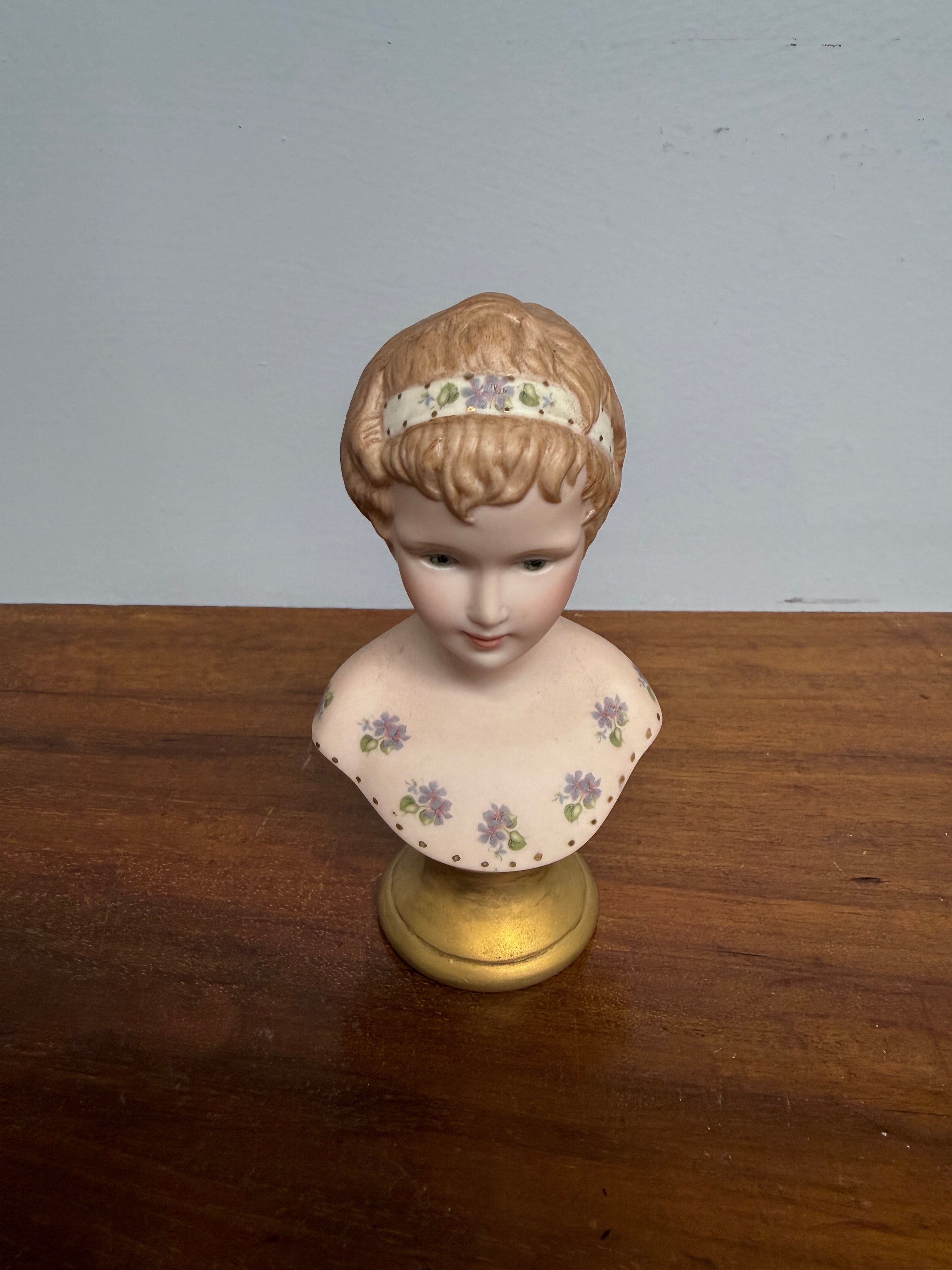 Vintage Porcelain Bisque Bust Of Young Girl | Antique & Vintage | Moonee Ponds Antiques | Australia Wide