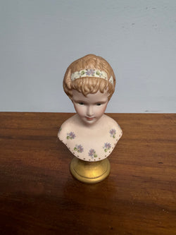 Vintage Porcelain Bisque Bust Of Young Girl | Antique & Vintage | Moonee Ponds Antiques | Australia Wide Delivery