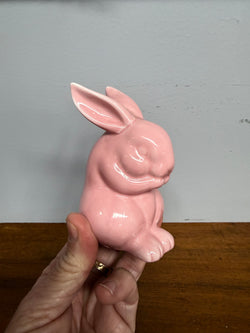 Vintage Pink Ceramic Rabbit Figurine | Antique & Vintage | Moonee Ponds Antiques | Australia Wide Delivery