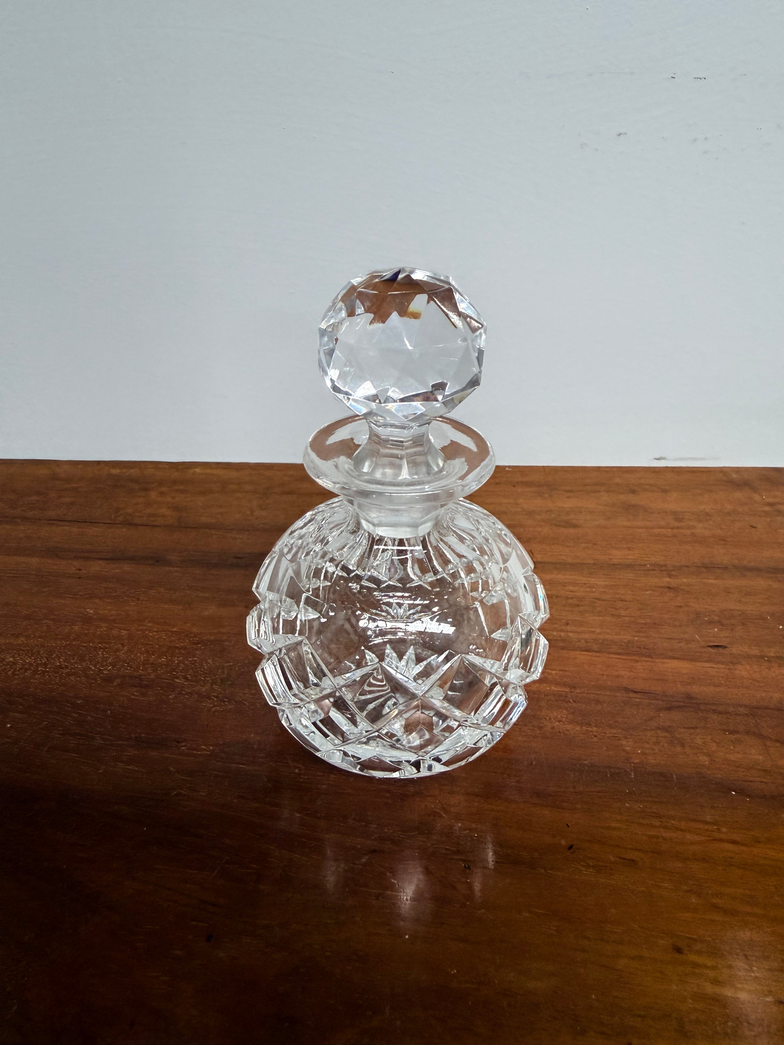 Cut Crystal Vintage Perfume Bottle & Stopper | Antique & Vintage | Moonee Ponds Antiques | Australia Wide