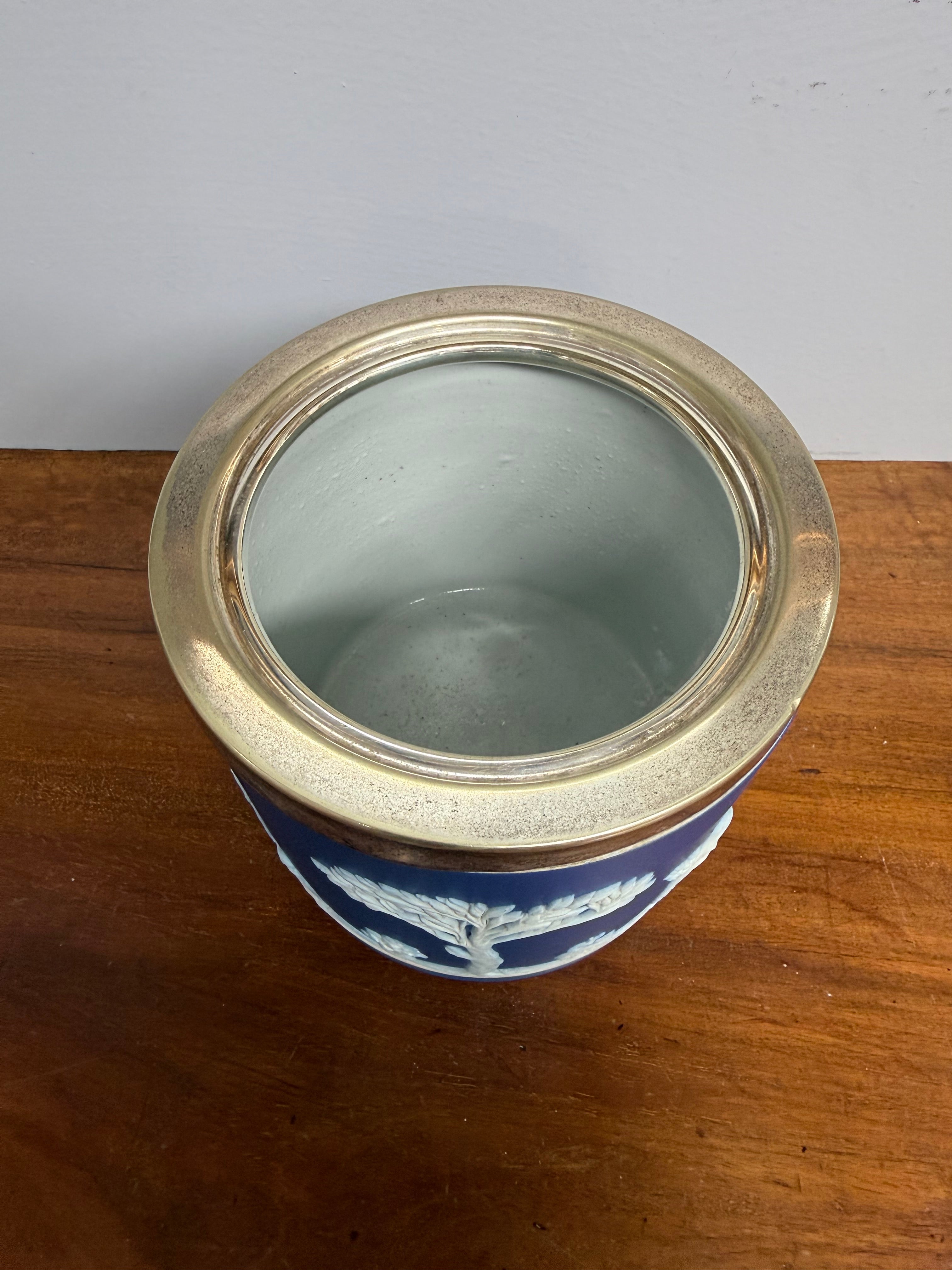 Blue & White Wedgwood Lidded Biscuit Barrel | Antique & Vintage | Moonee Ponds Antiques | Australia Wide