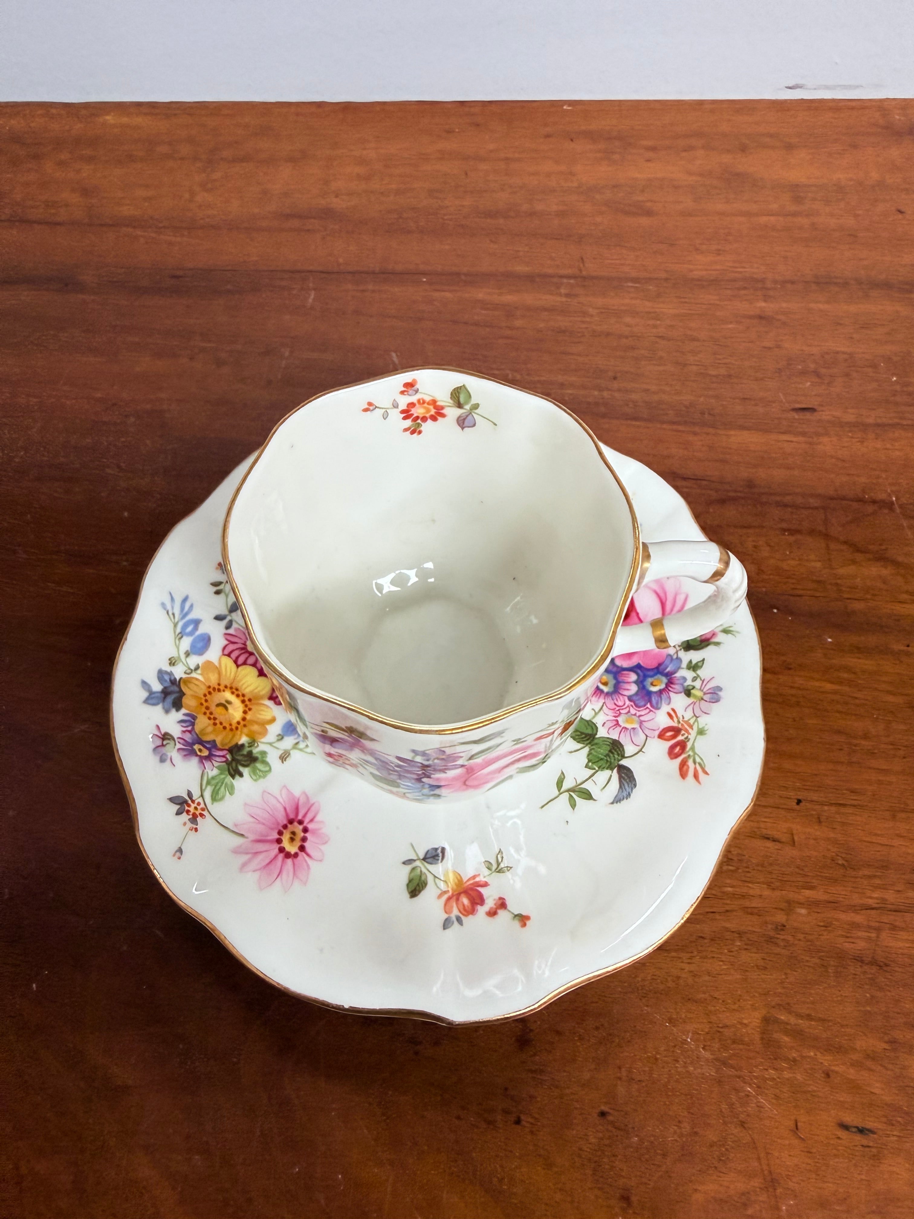 Royal Crown Derby "Derby Possies" Coffee Cup & Saucer | Antique & Vintage | Moonee Ponds Antiques | Australia Wide