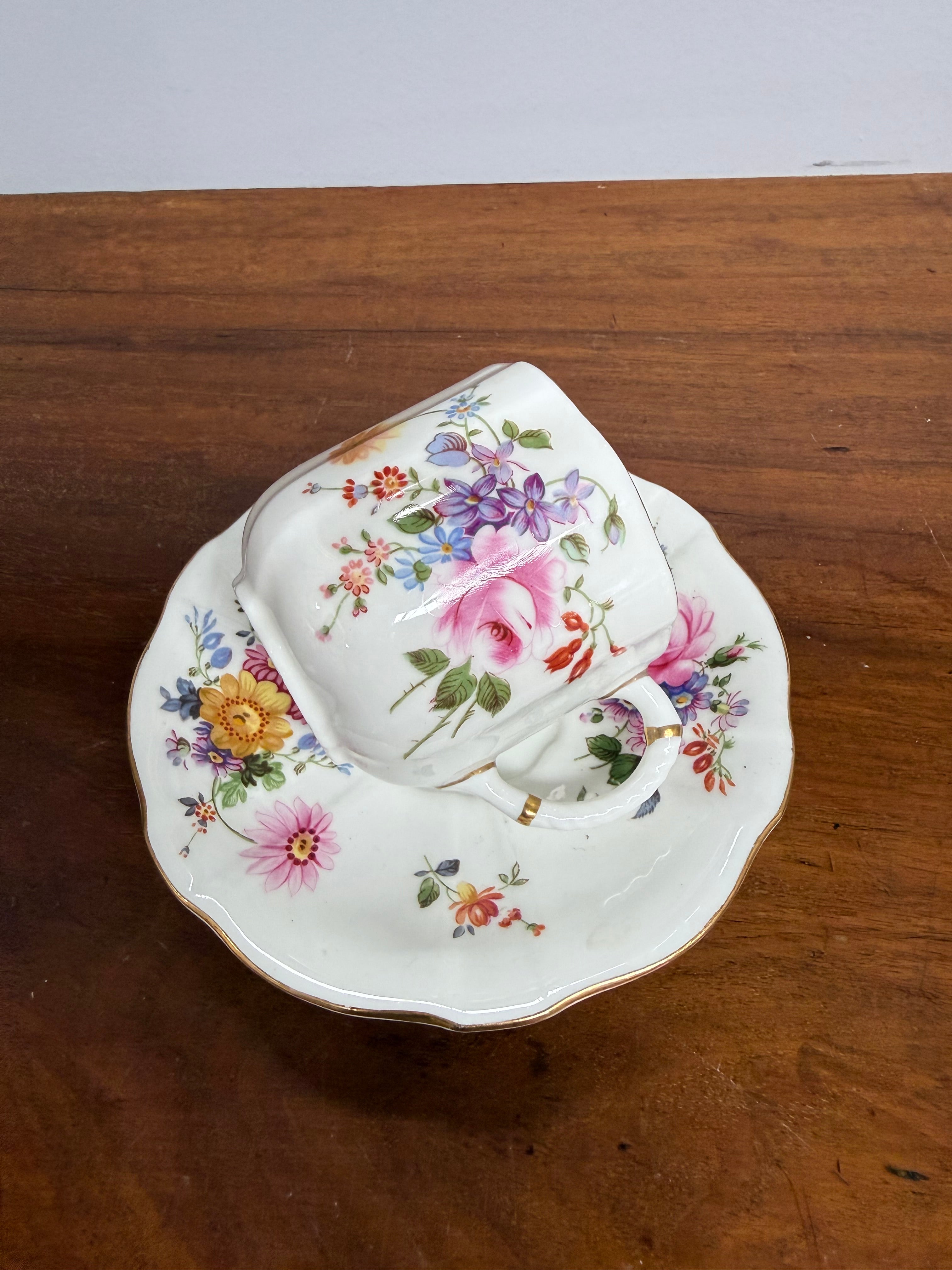 Royal Crown Derby "Derby Possies" Coffee Cup & Saucer | Antique & Vintage | Moonee Ponds Antiques | Australia Wide