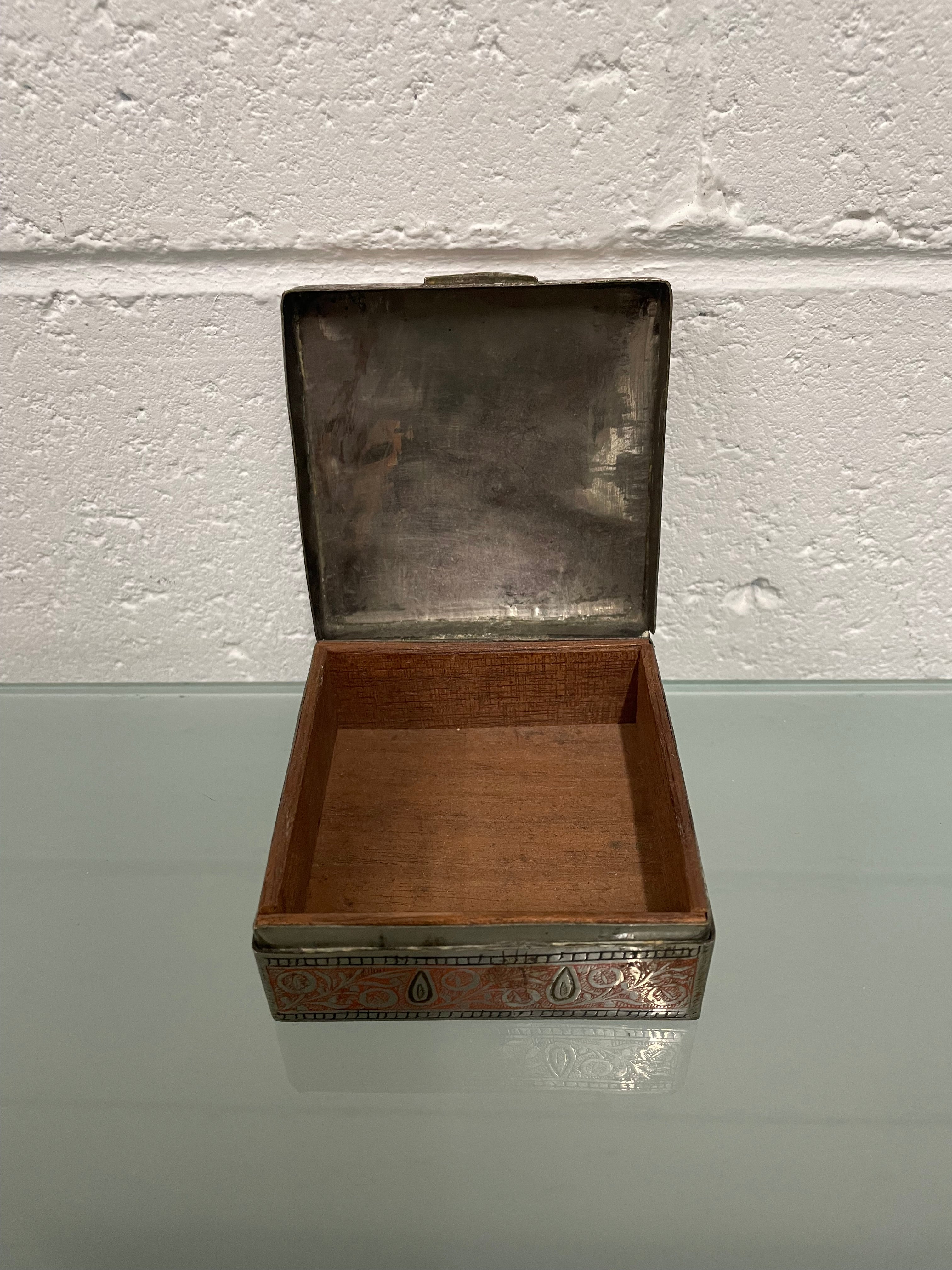Vintage Silver Plated & Engraved Trinket Box | Antique & Vintage | Moonee Ponds Antiques | Australia Wide Delivery