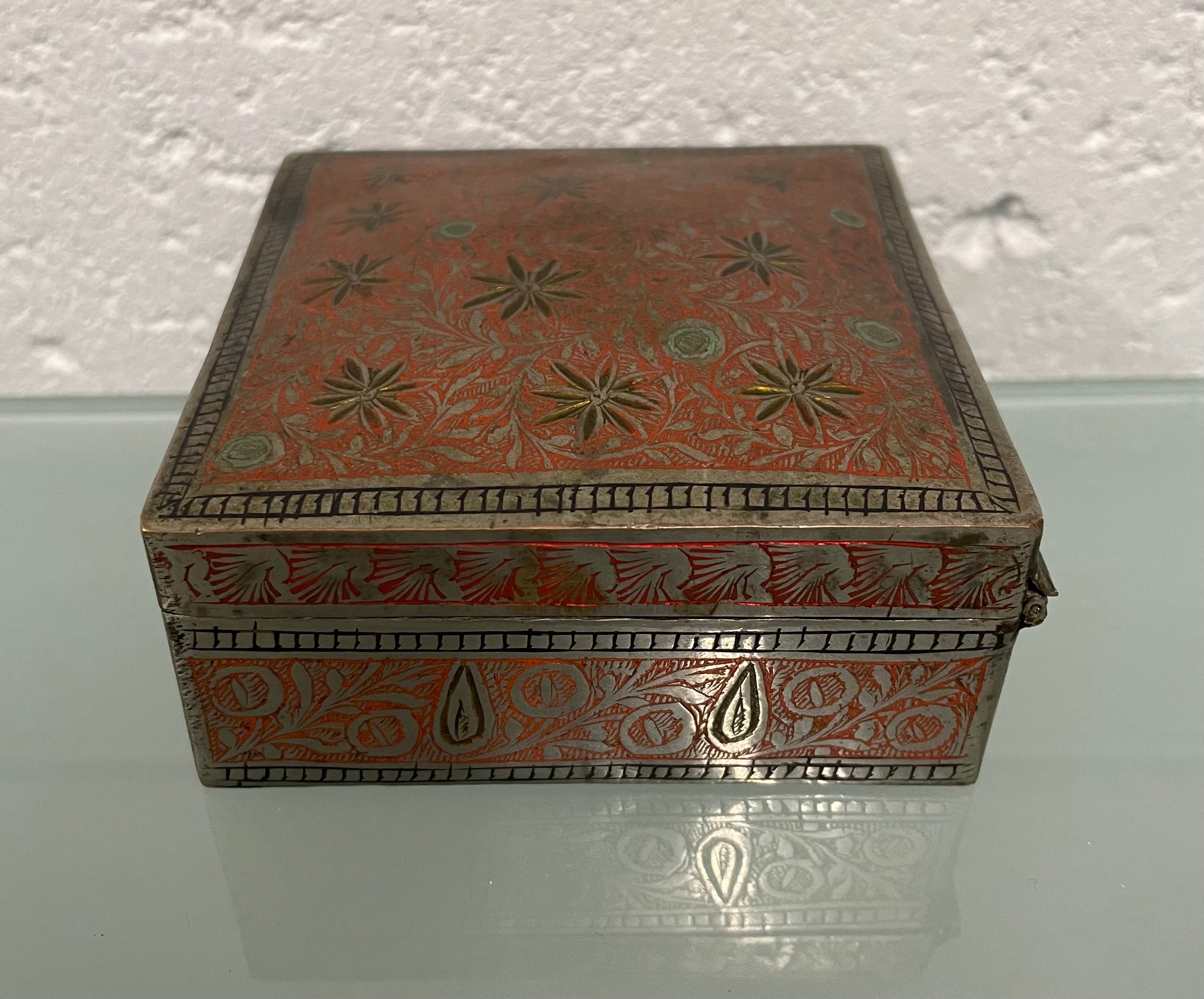 Vintage Silver Plated & Engraved Trinket Box | Antique & Vintage | Moonee Ponds Antiques | Australia Wide Delivery