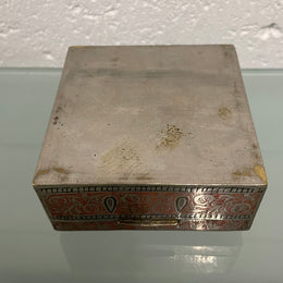 Vintage Silver Plated & Engraved Trinket Box
