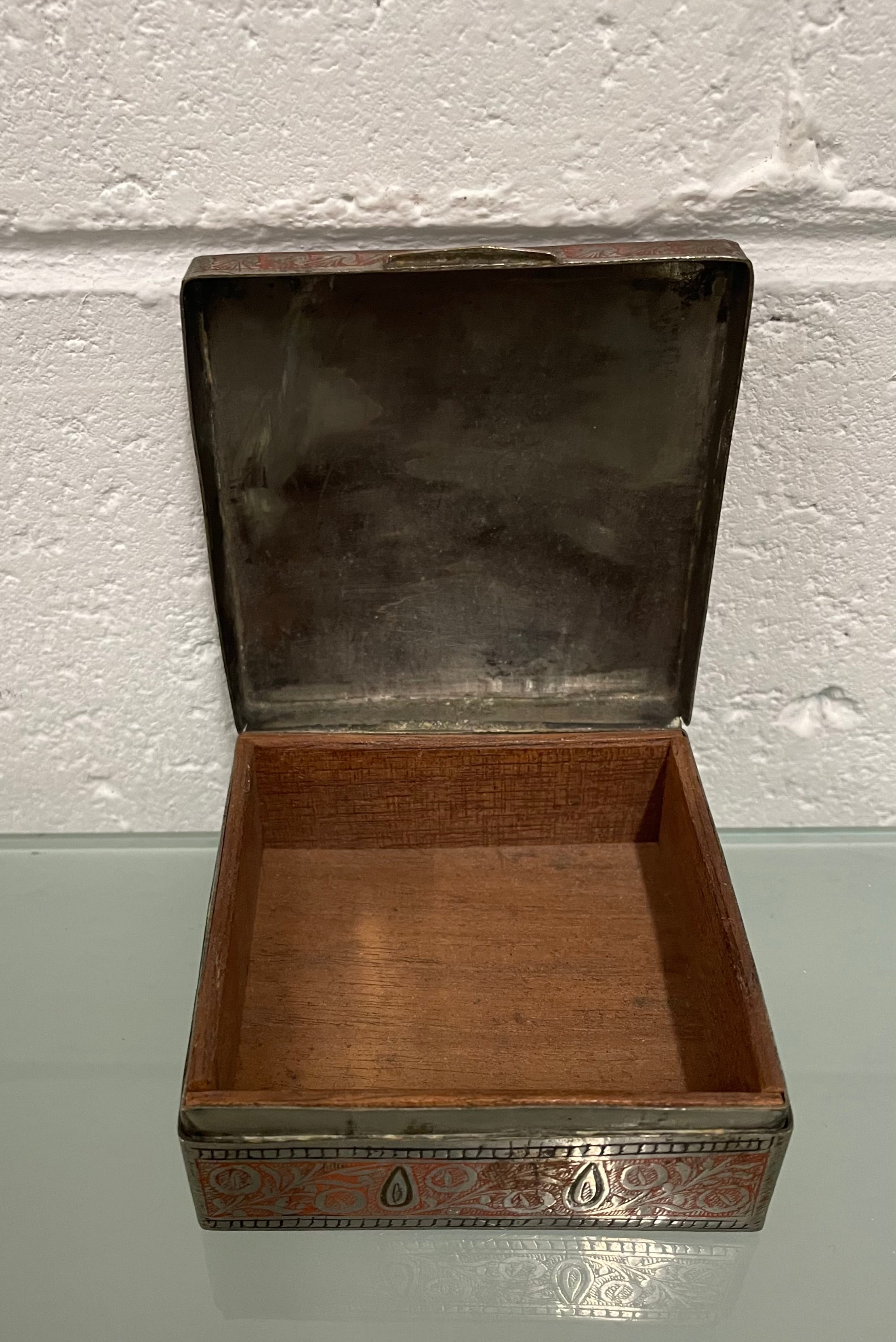 Vintage Silver Plated & Engraved Trinket Box | Antique & Vintage | Moonee Ponds Antiques | Australia Wide Delivery