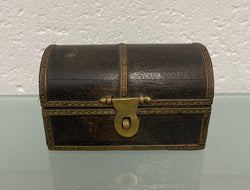 Vintage Treasure Chest Brass & Ebonised Timber Trinket Box | Antique & Vintage | Moonee Ponds Antiques | Australia Wide Delivery