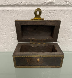 Vintage Treasure Chest Brass & Ebonised Timber Trinket Box | Antique & Vintage | Moonee Ponds Antiques | Australia Wide Delivery