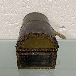 Vintage Treasure Chest Brass & Ebonised Timber Trinket Box | Antique & Vintage | Moonee Ponds Antiques | Australia Wide Delivery