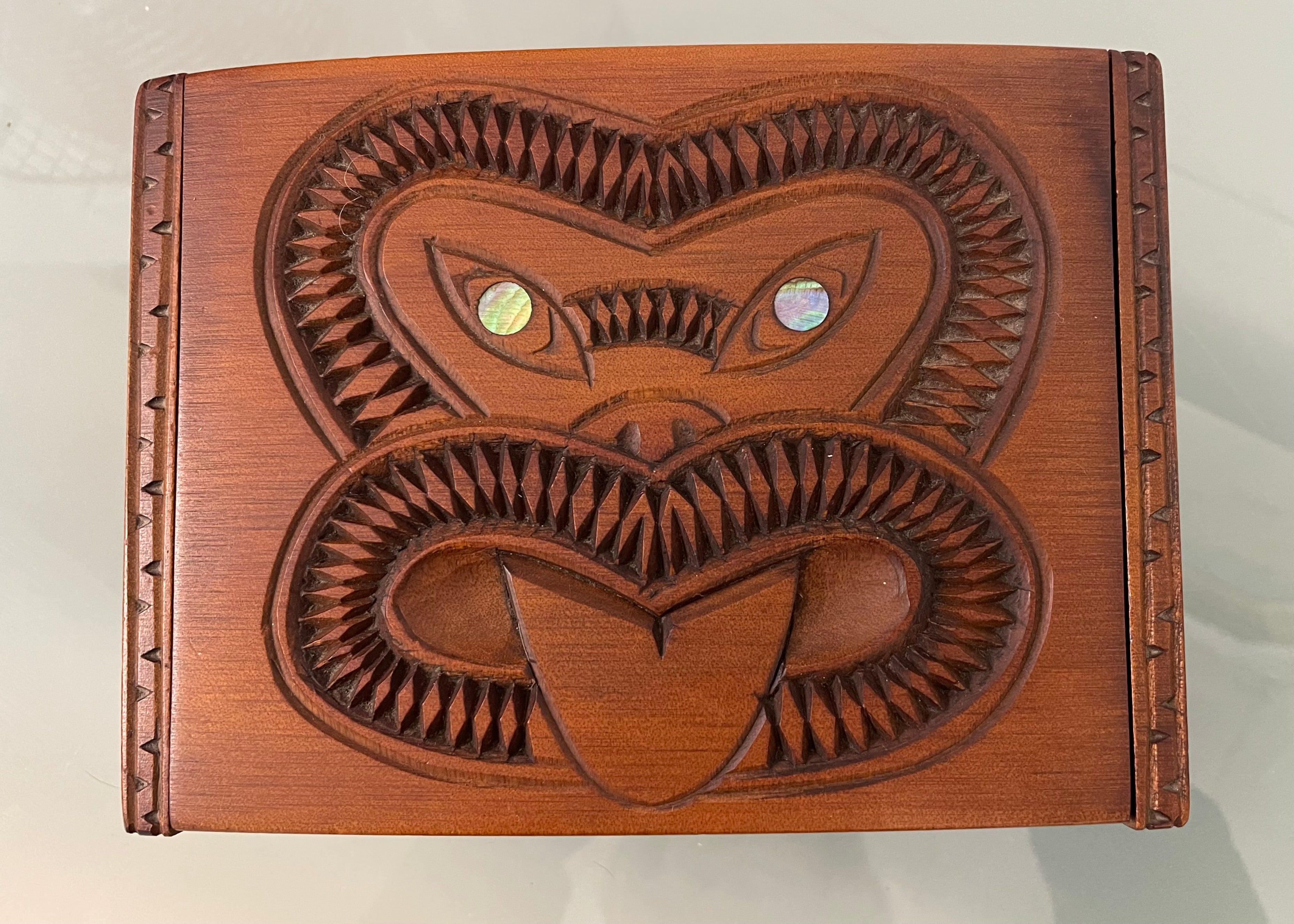 Vintage Maori Hand Carved Trinket Jewellery Box | Antique & Vintage | Moonee Ponds Antiques | Australia Wide Delivery