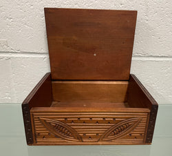 Vintage Maori Hand Carved Trinket Jewellery Box | Antique & Vintage | Moonee Ponds Antiques | Australia Wide Delivery
