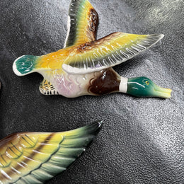 Set of 5 Vintage Ceramic Flying Ducks